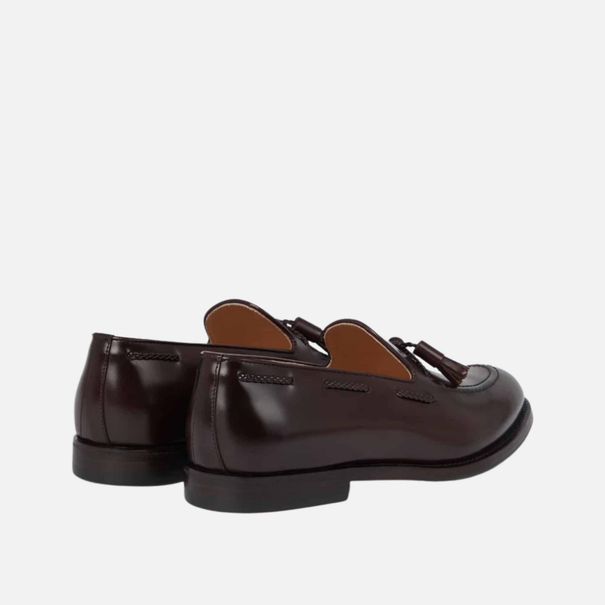 Brunello Cucinelli Aged Calfskin Loafers With Tassels, Back