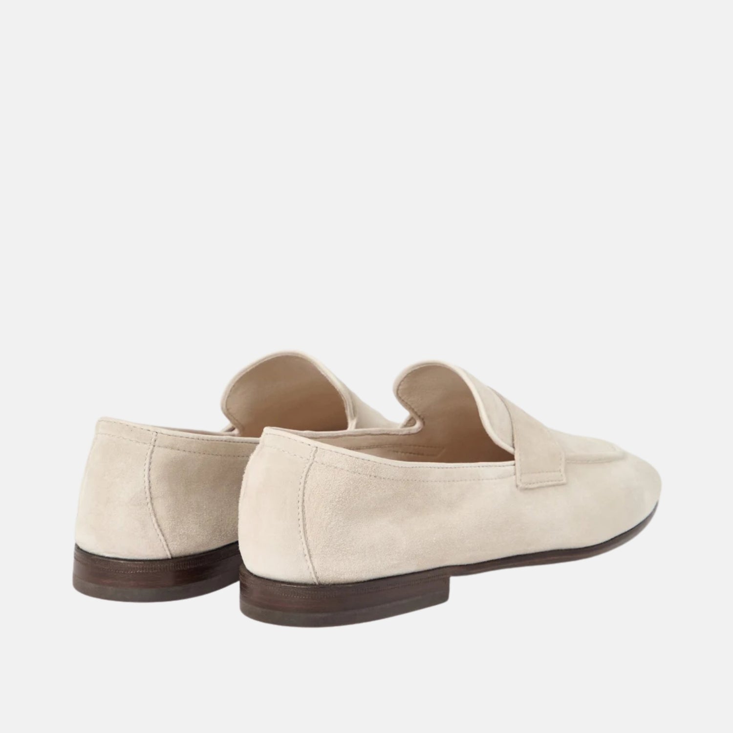 Brunello Cucinelli Suede Soft Penny Loafers, Back