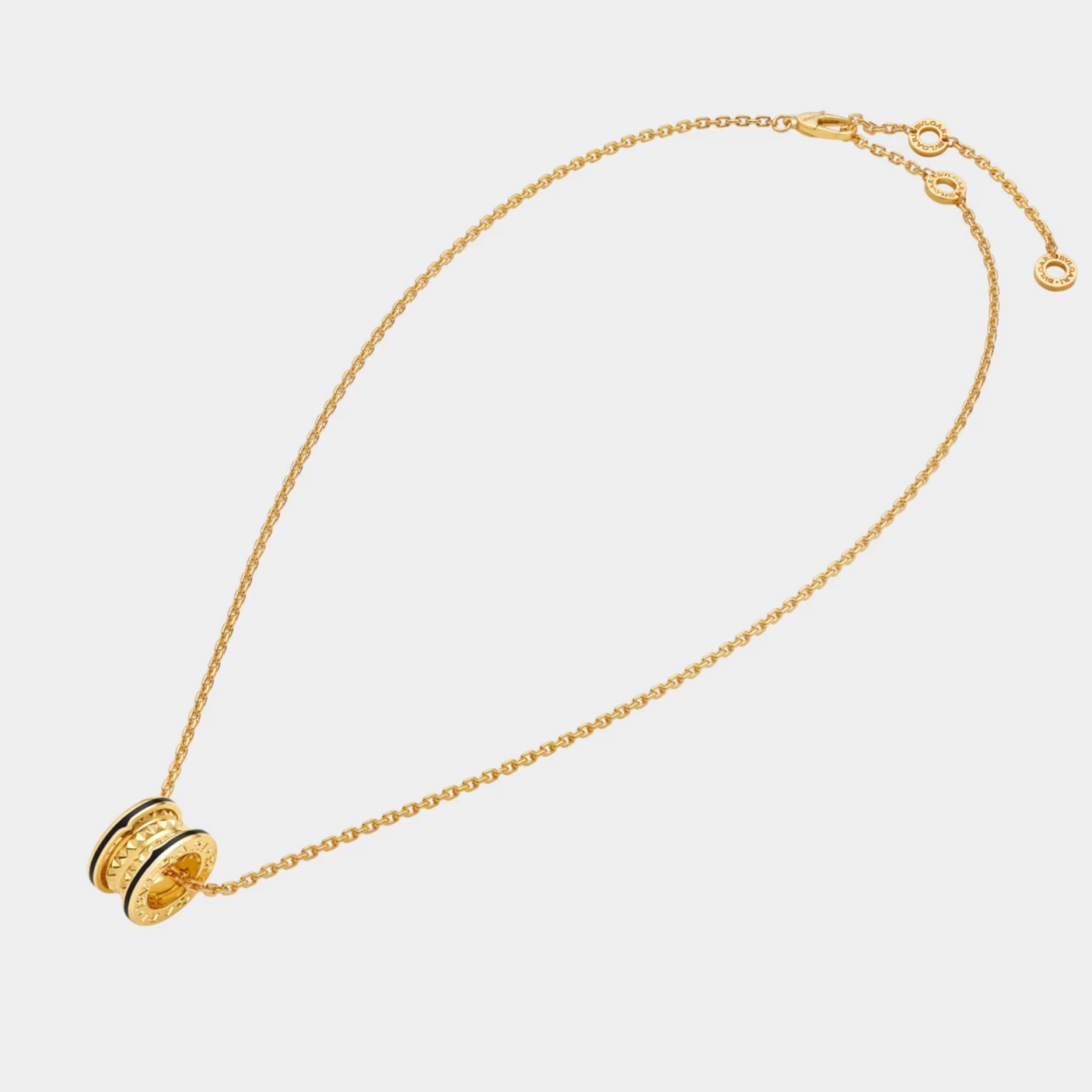 Bvlgari B.zero1 Yellow Gold Necklace studded pendant/black ceramic, Far