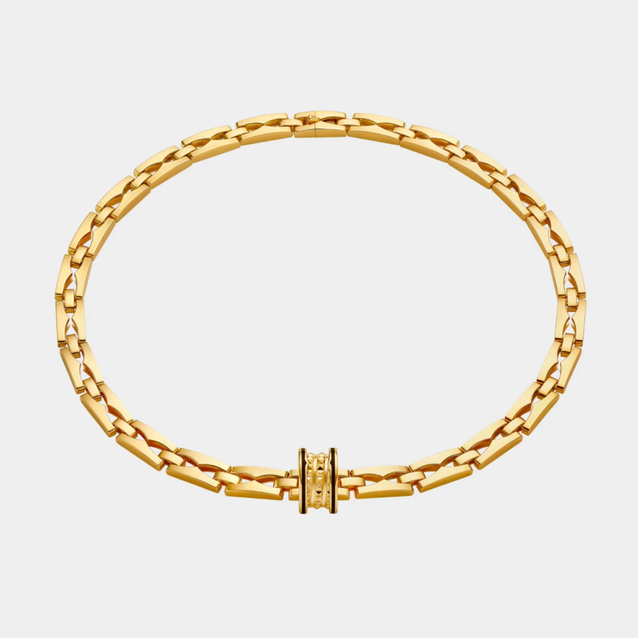 Bvlgari B.zero1 Yellow Gold Necklace studded pendant/black ceramic, far