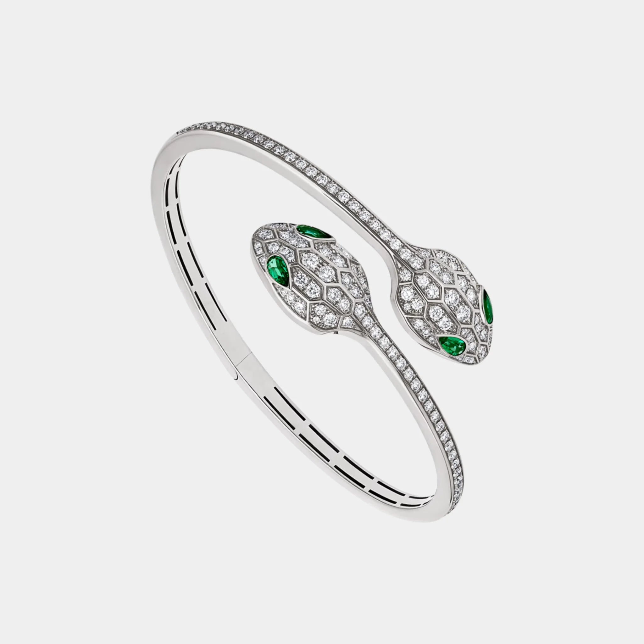 Bvlgari Serpenti Seduttori Bracelet with Emerald & Diamonds, Side