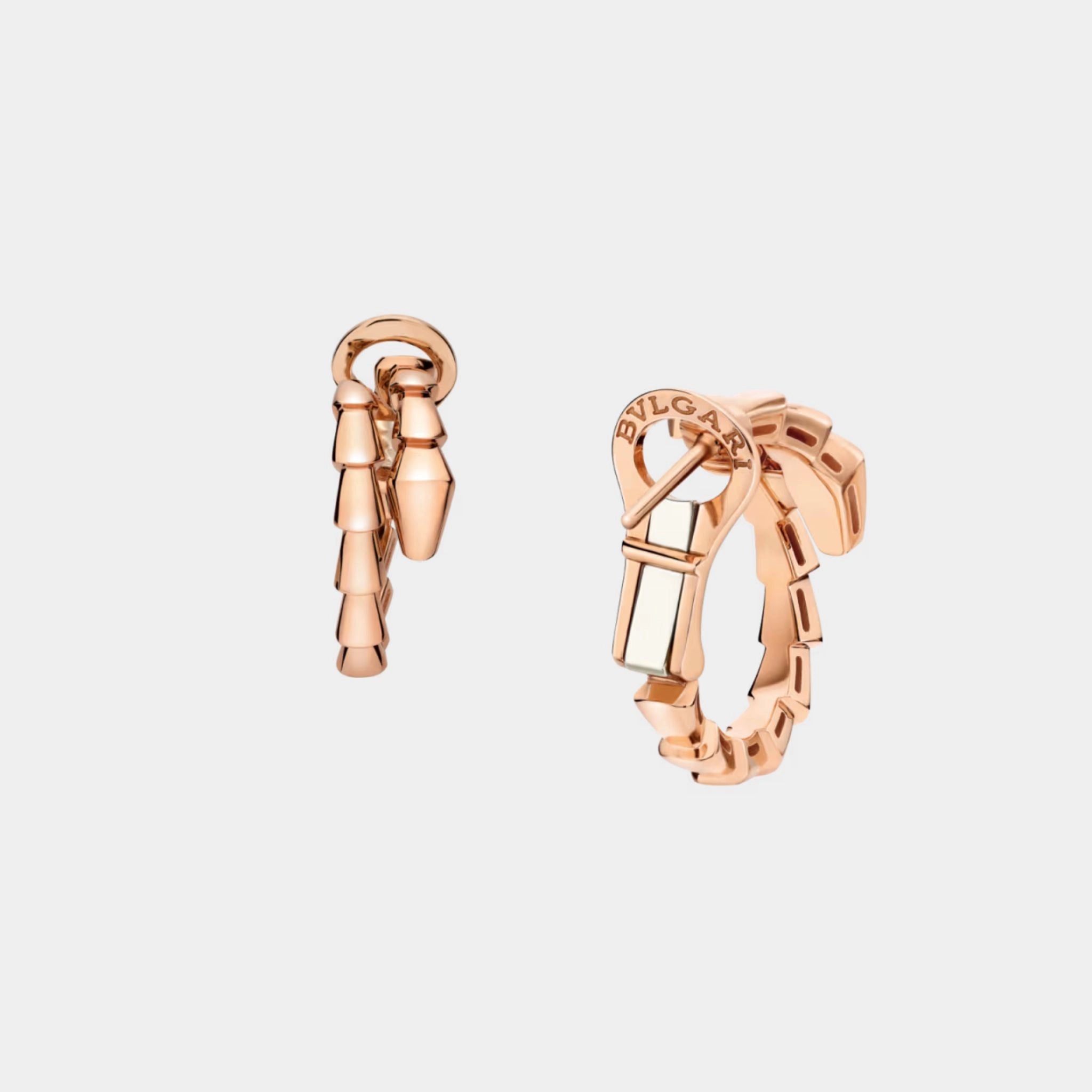 Serpenti Viper Earrings, Rose Gold, Back