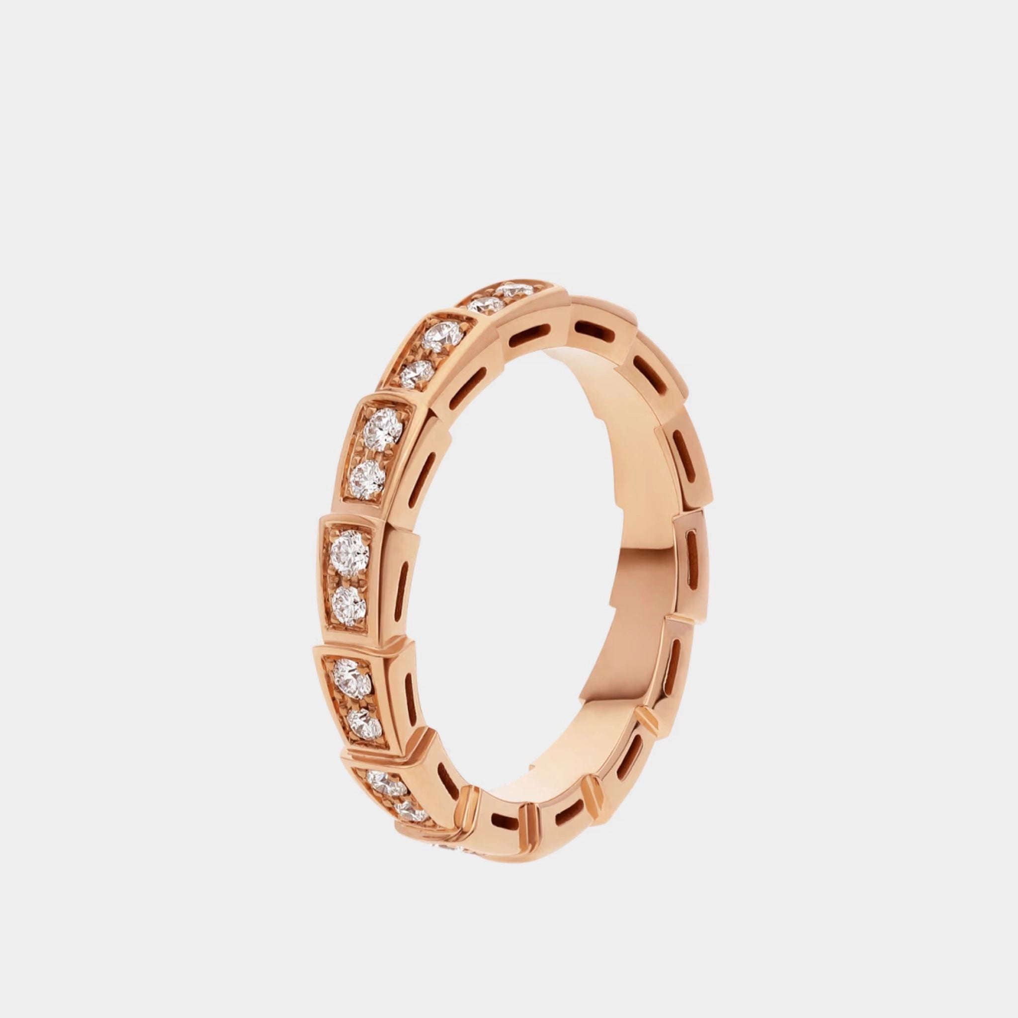 Serpenti Viper Full Pave Diamonds Ring, Side