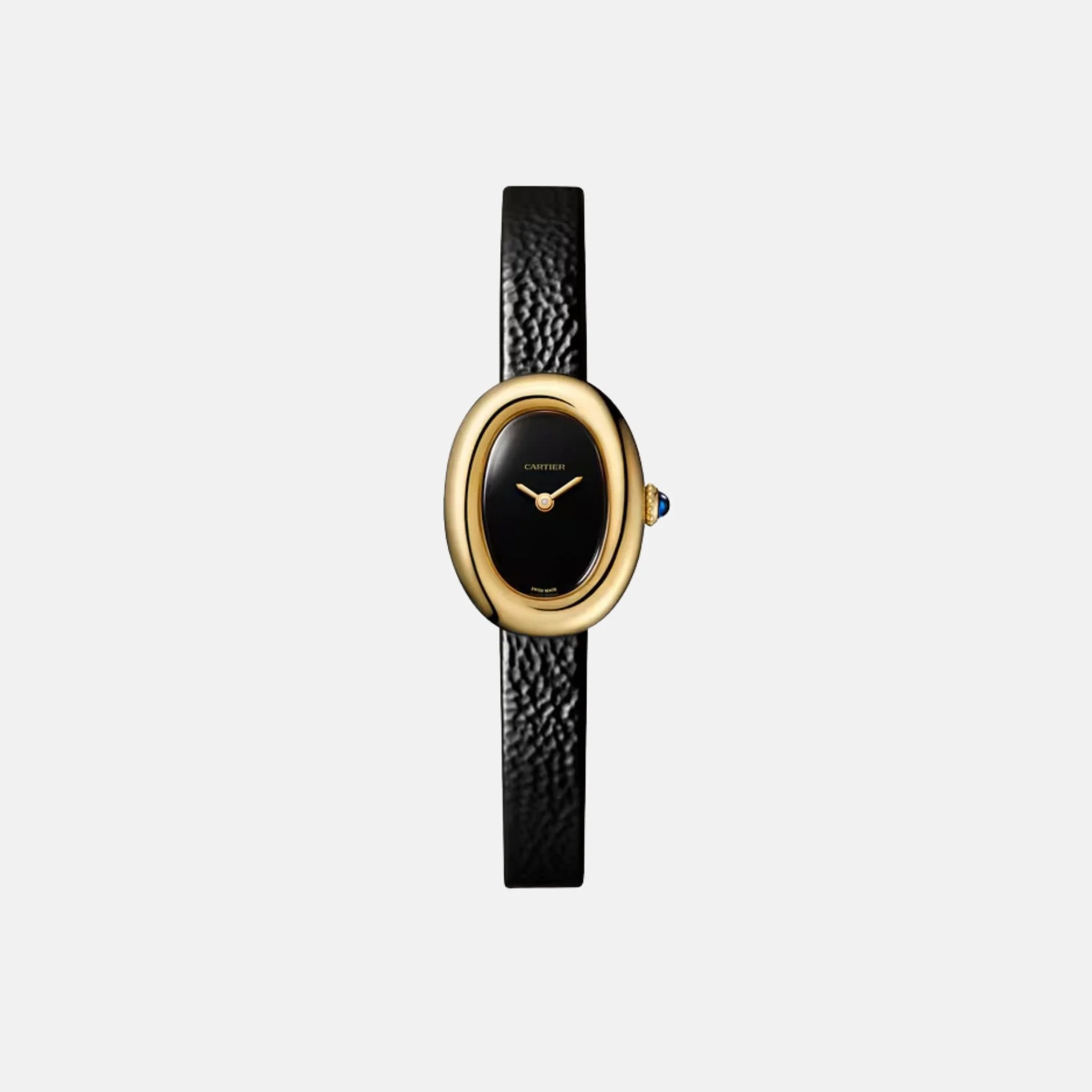 Cartier Baignoire Mini 18K Yellow Gold Black Dial WGBA0040