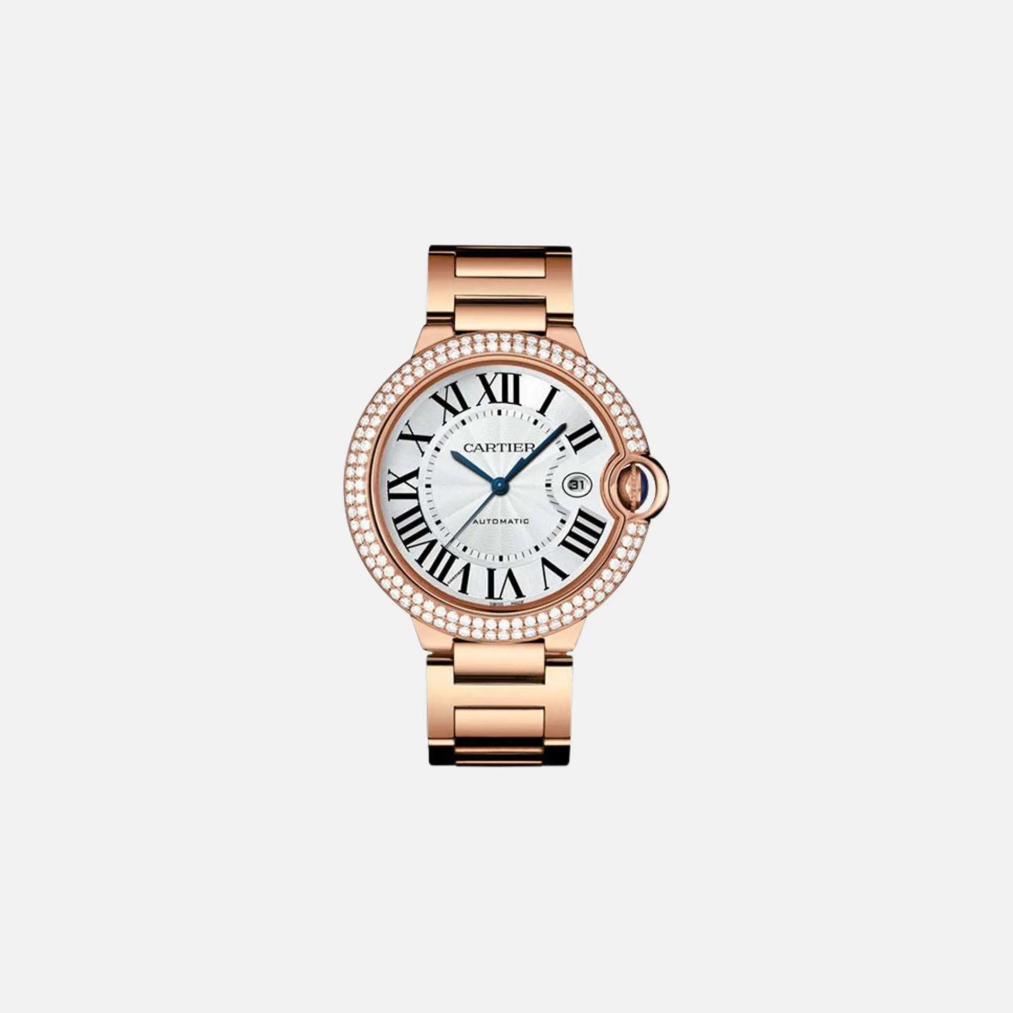 Cartier Ballon Bleu De Cartier Rose Gold - Diamond 42mm WJBB0029, Front