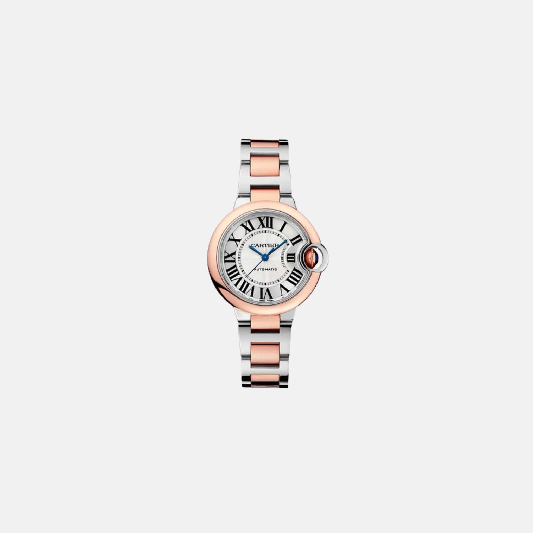 Cartier Ballon Bleu Steel & Rose Gold 33mm W2BB0032, Front