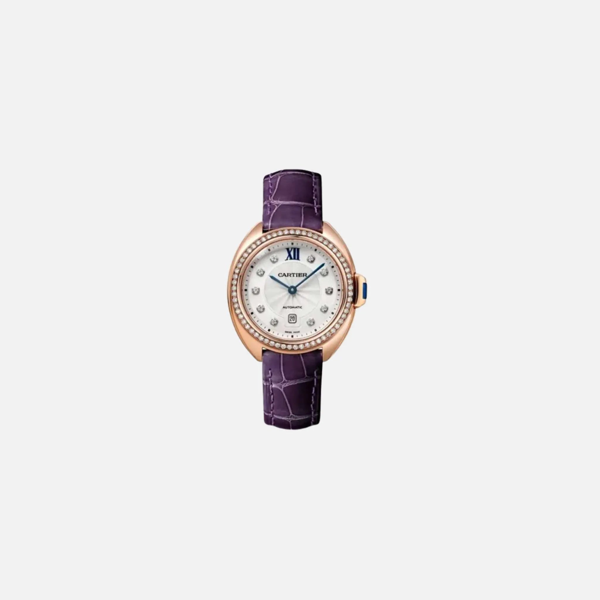 Cle De Cartier Rose Gold & Diamond - Leather WJCL0038, Front