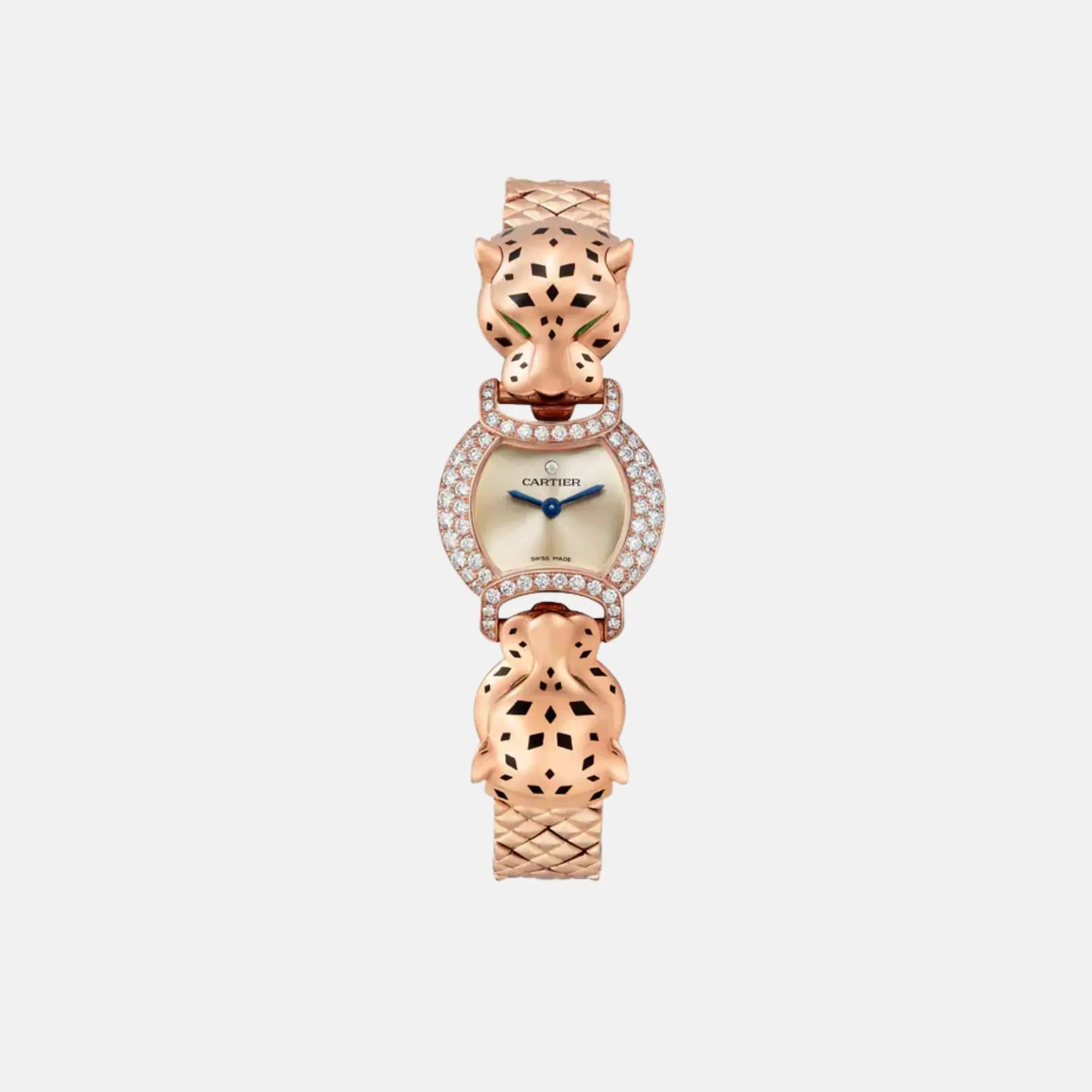 Cartier Panthere Rose Gold Diamond Double Panther Heads HPI01442, Front
