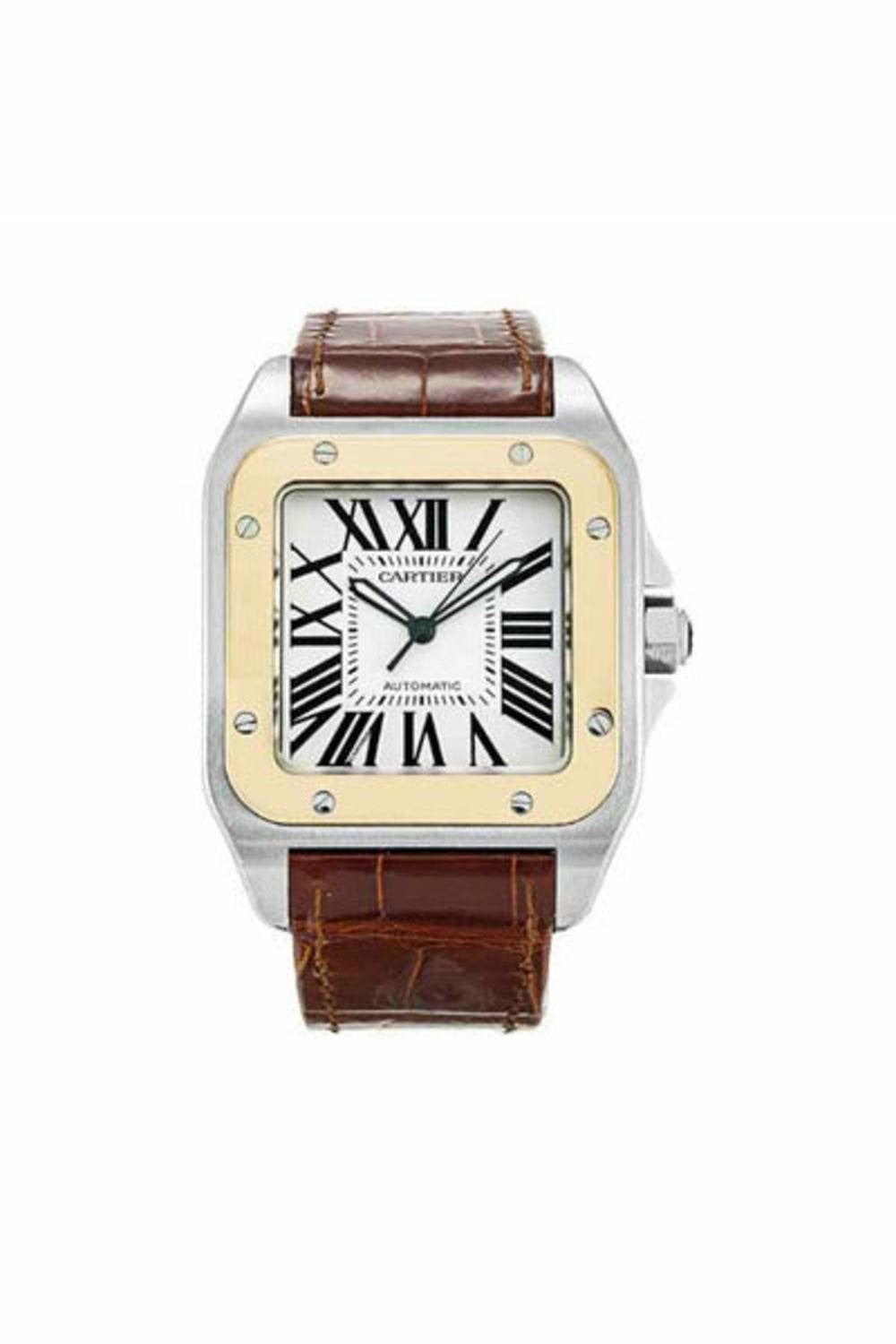 Santos 38Mm 18Kt Yellow Gold & Stainless Steel Men&