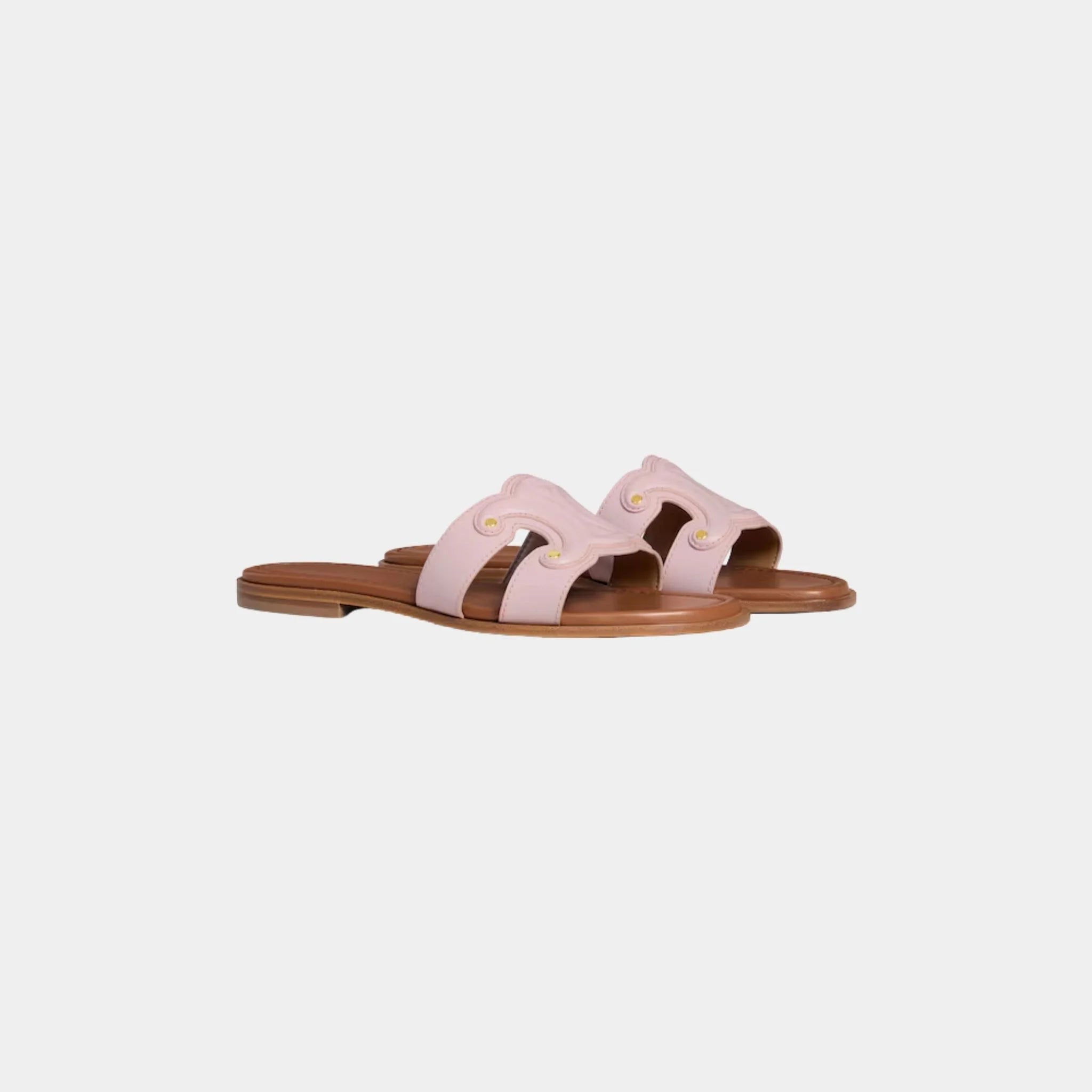 Celine Marina Mule in Calfskin, Pink, Front