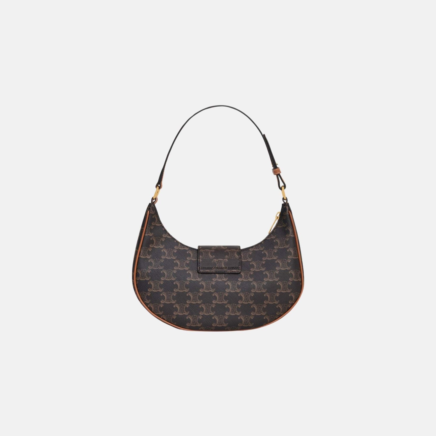 Celine Medium Ava Triomphe Bag In Triomphe Canvas And Calfskin, Back