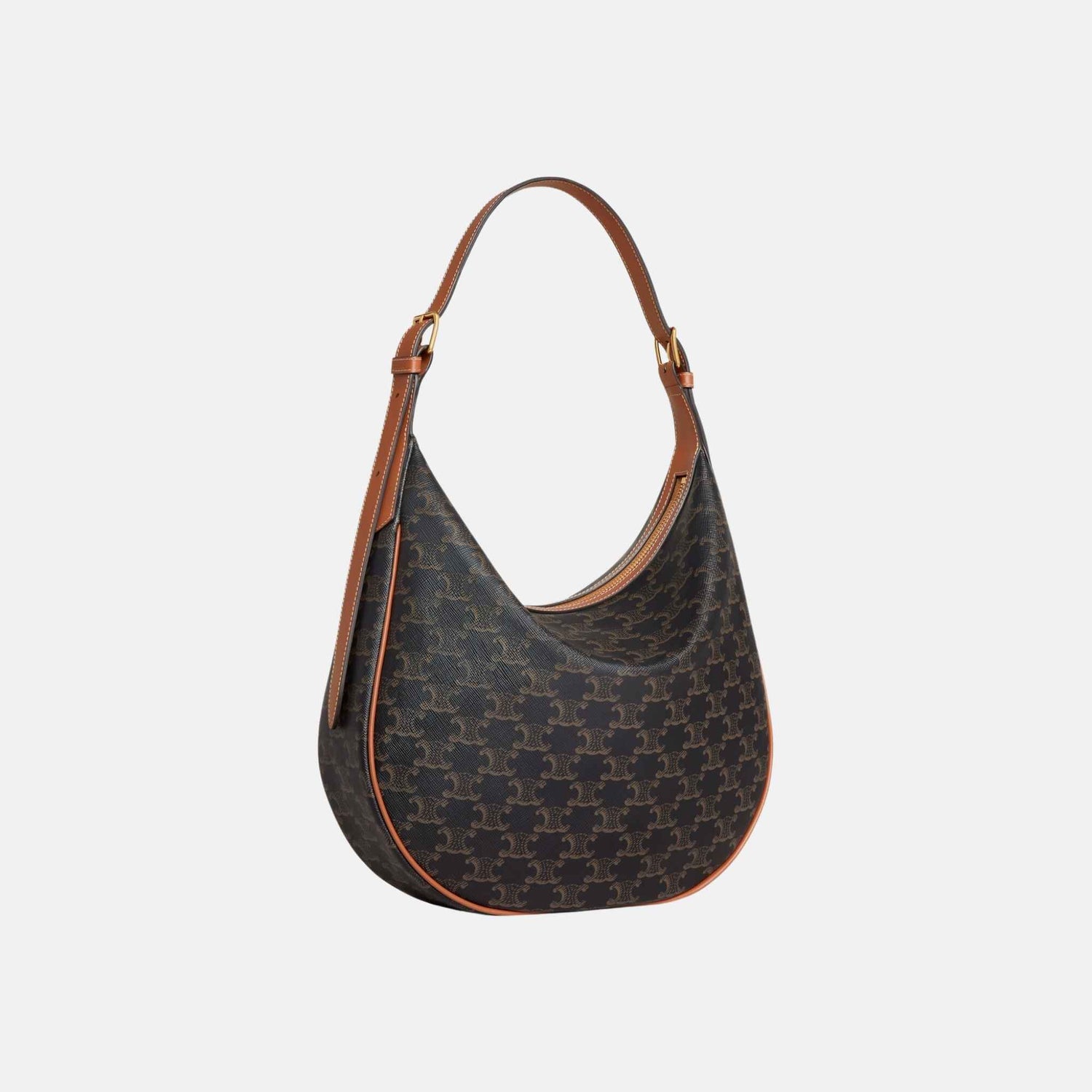 Celine Medium Heloïse Bag In Triomphe Canvas And Calfskin, Side