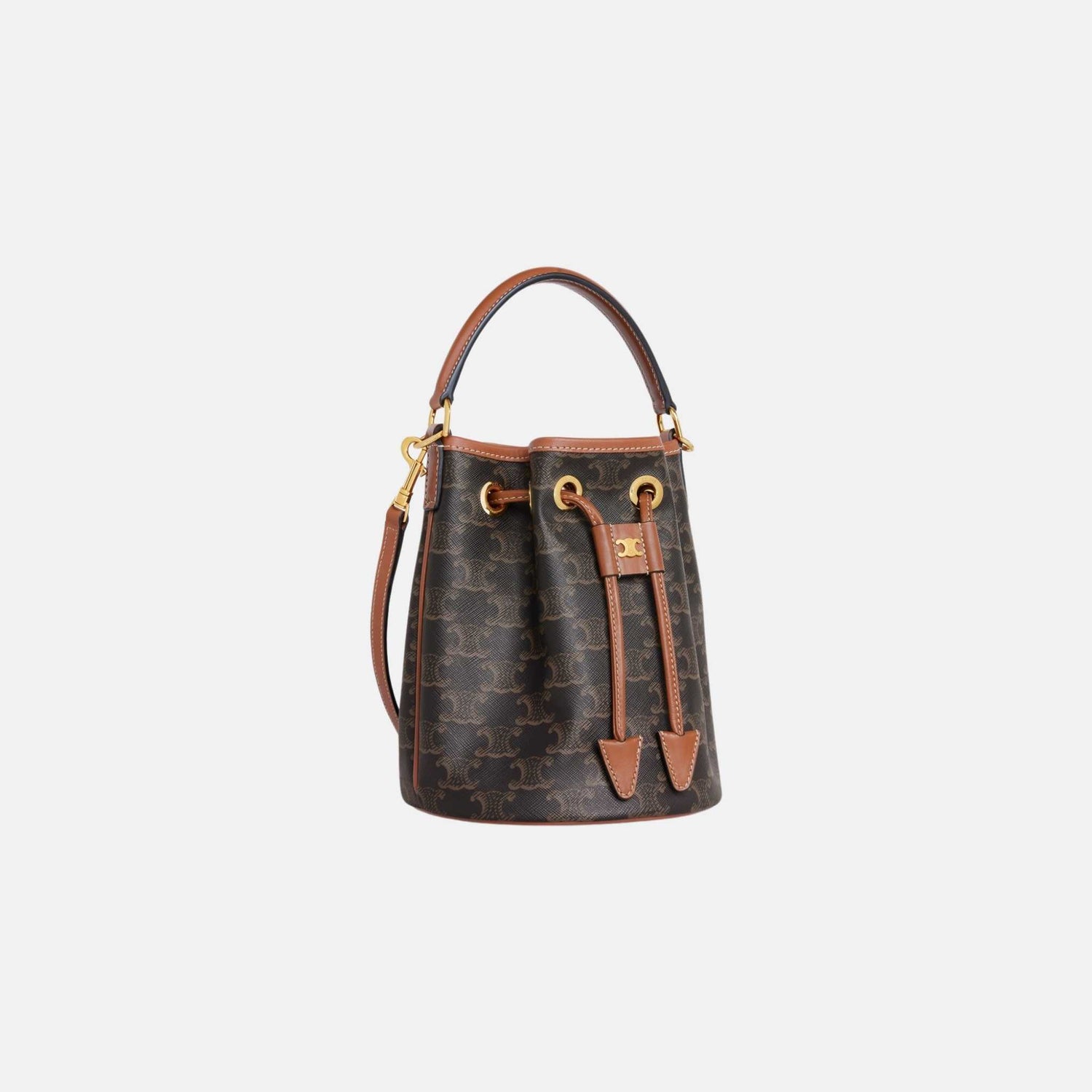 Teen Clara Bag In Triomphe Canvas And Calfskin, Side