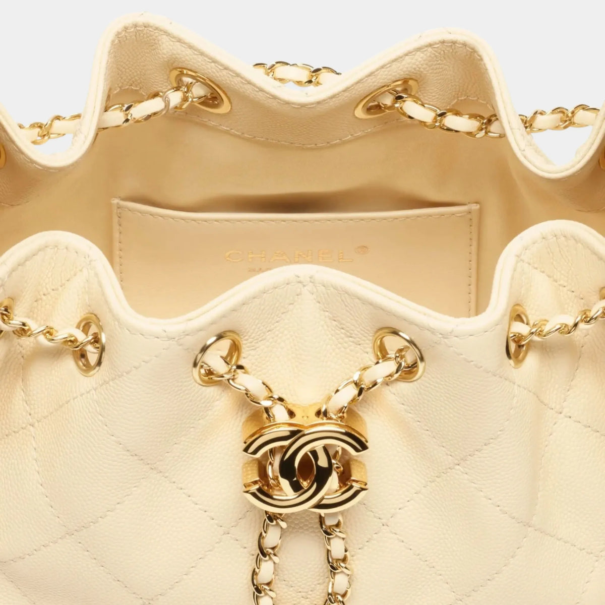 Chanel 25 Mini Handbag Calfskin & Gold-Tone Metal