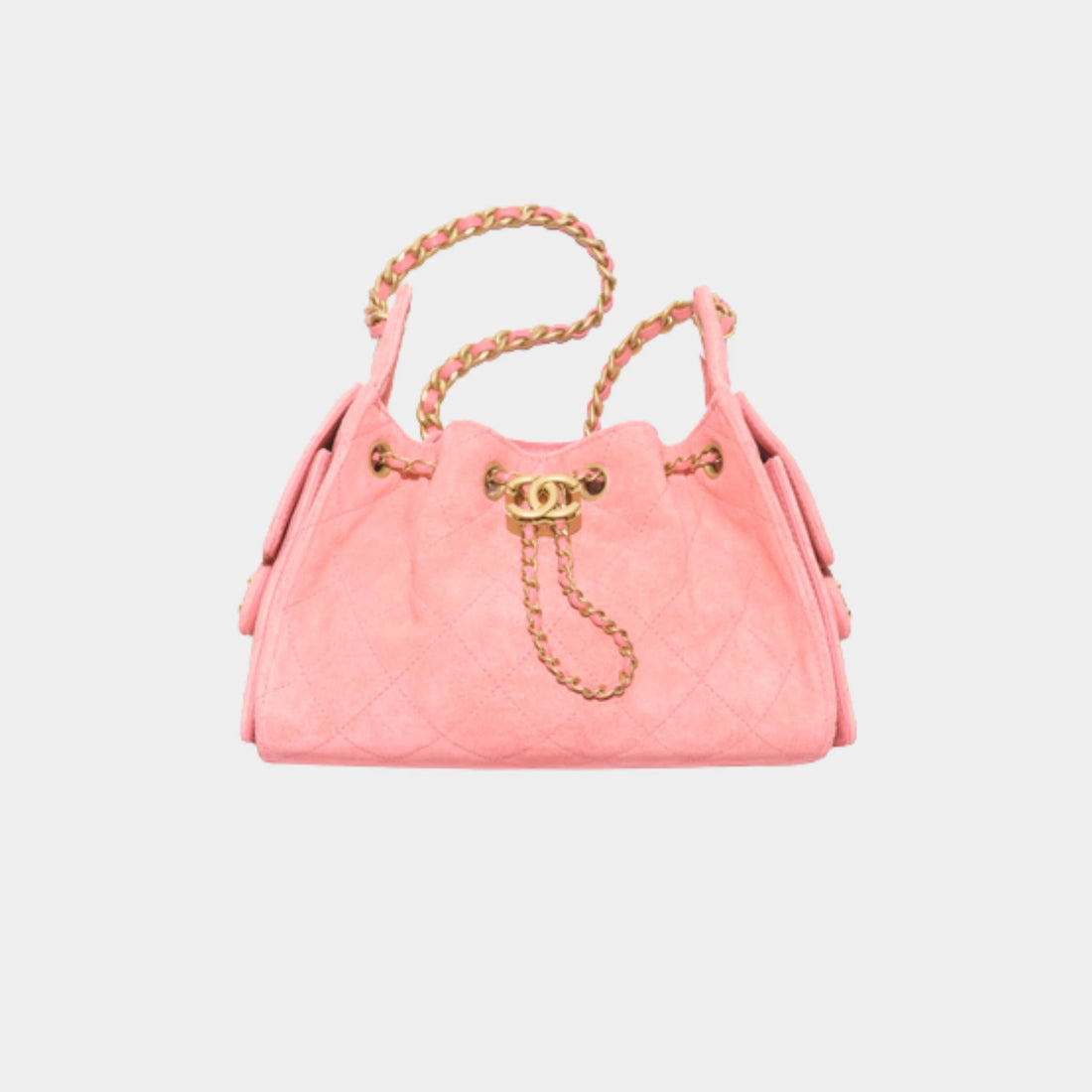 25 Mini Handbag Suede Calfskin & Gold Metal