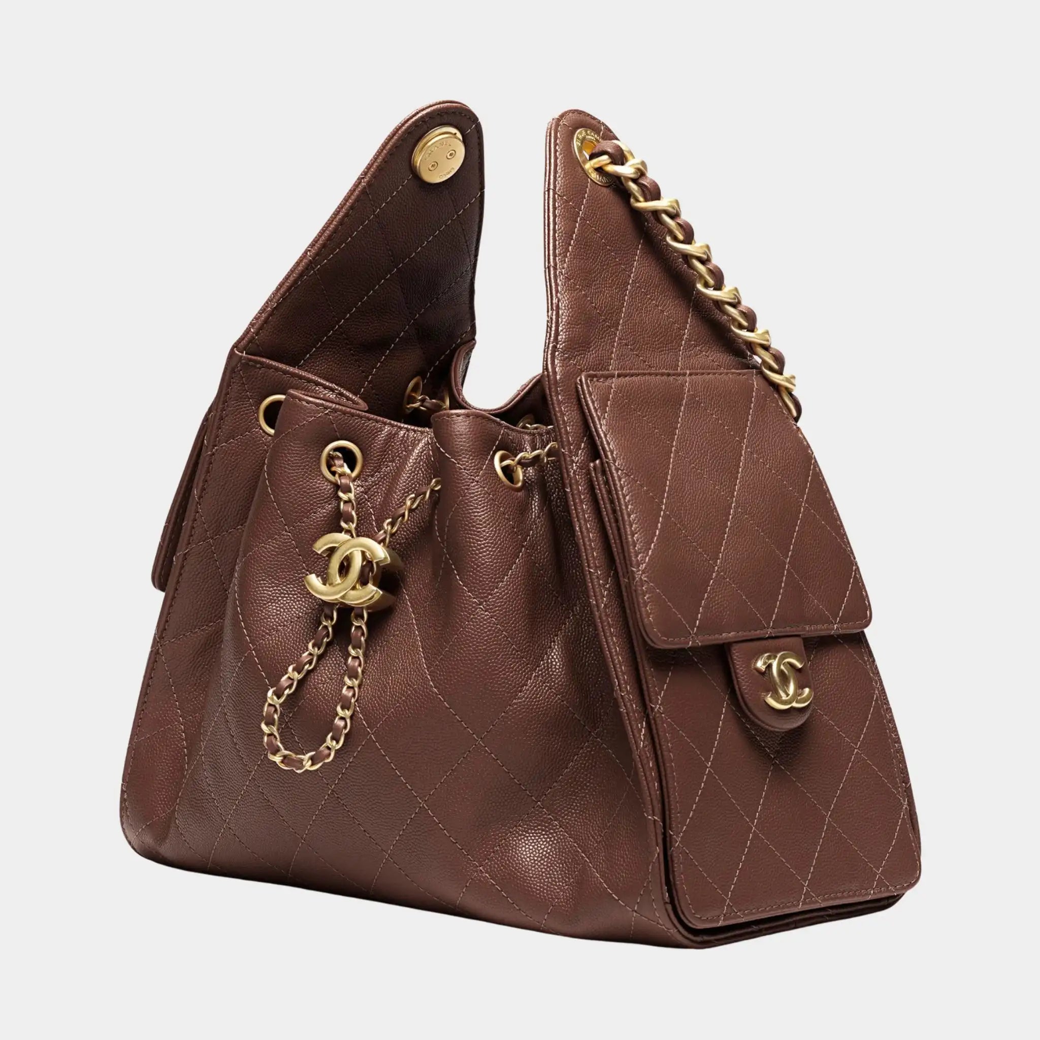 Chanel 25 Small Handbag Calfskin & Gold-Tone Metal