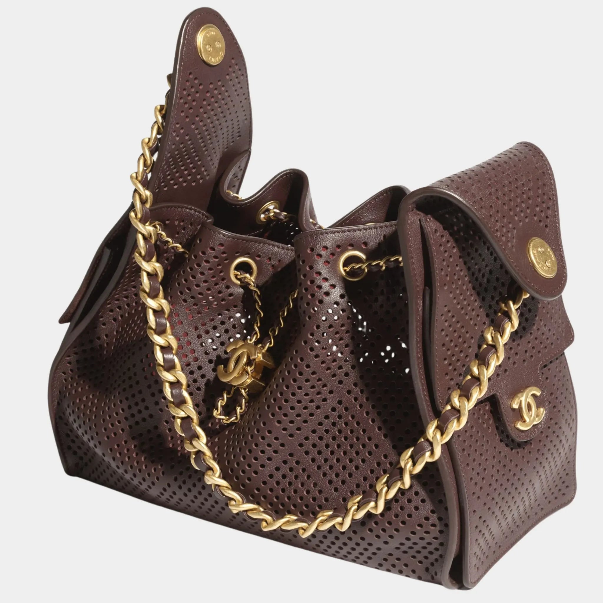 Chanel 25 Small Handbag Calfskin & Gold Tone Metal, grained calskin,