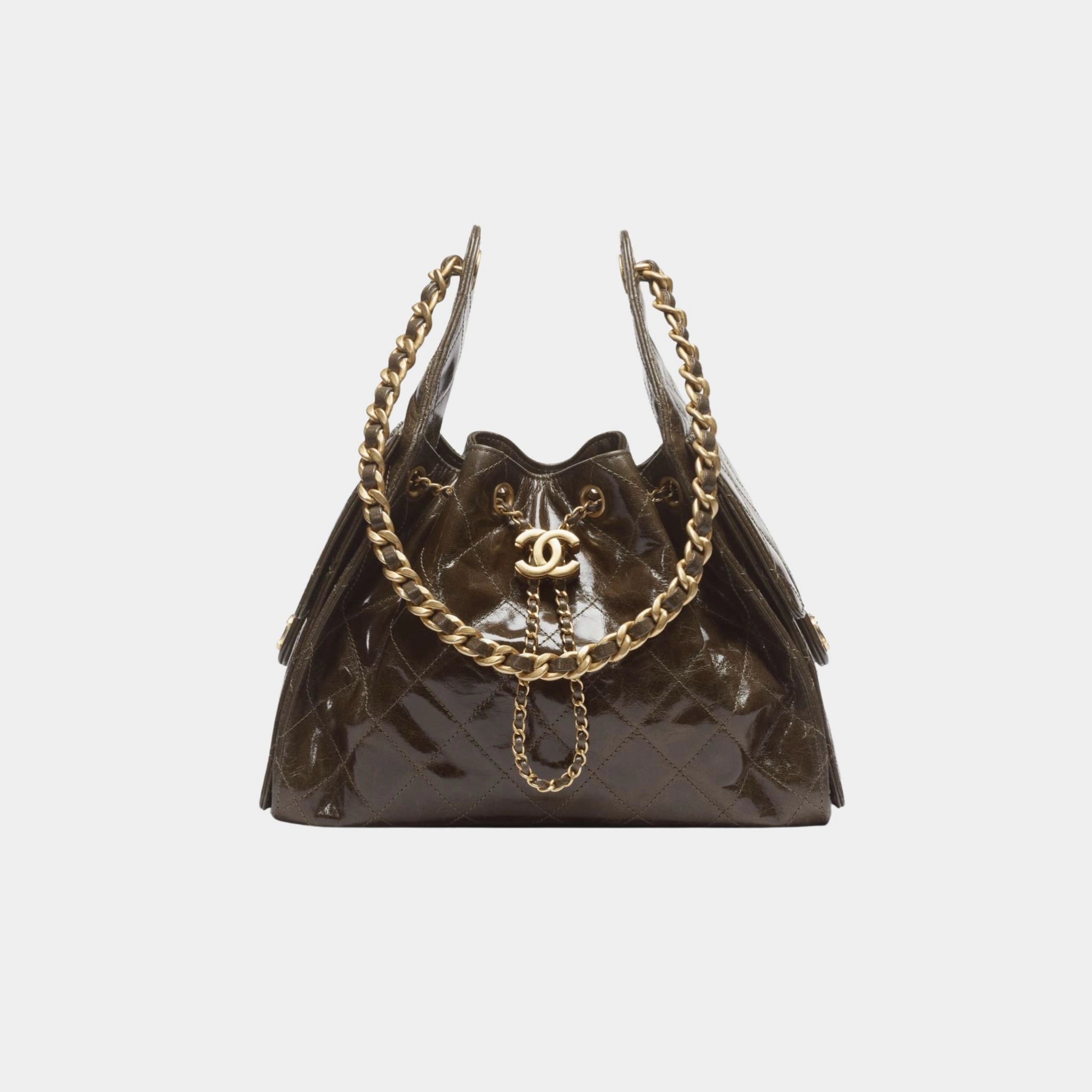 Chanel 25 Small Handbag Calfskin & Gold Tone Metal, shiny grained calskin,