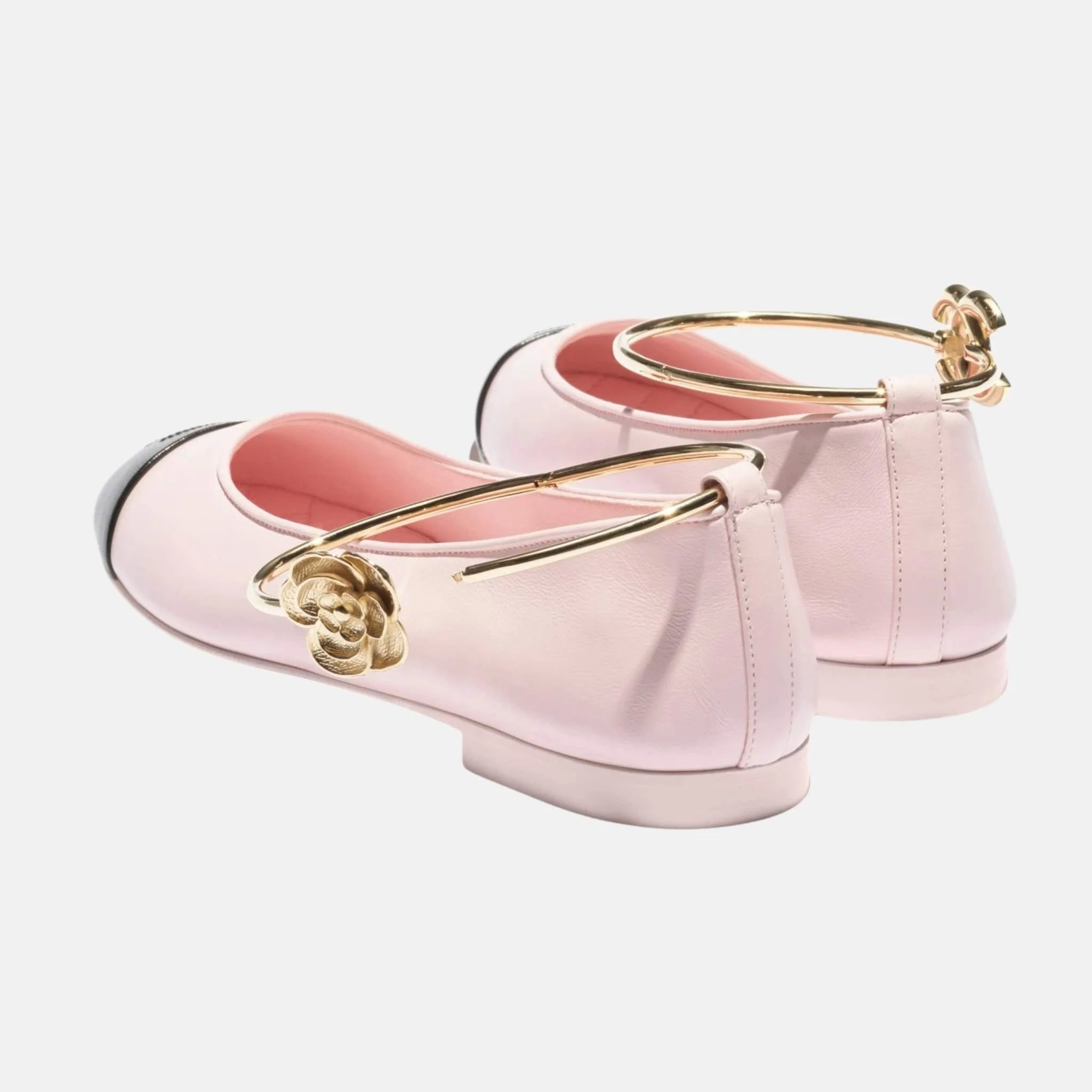 Chanel Ballet Flats in Light Pink and Black, Back