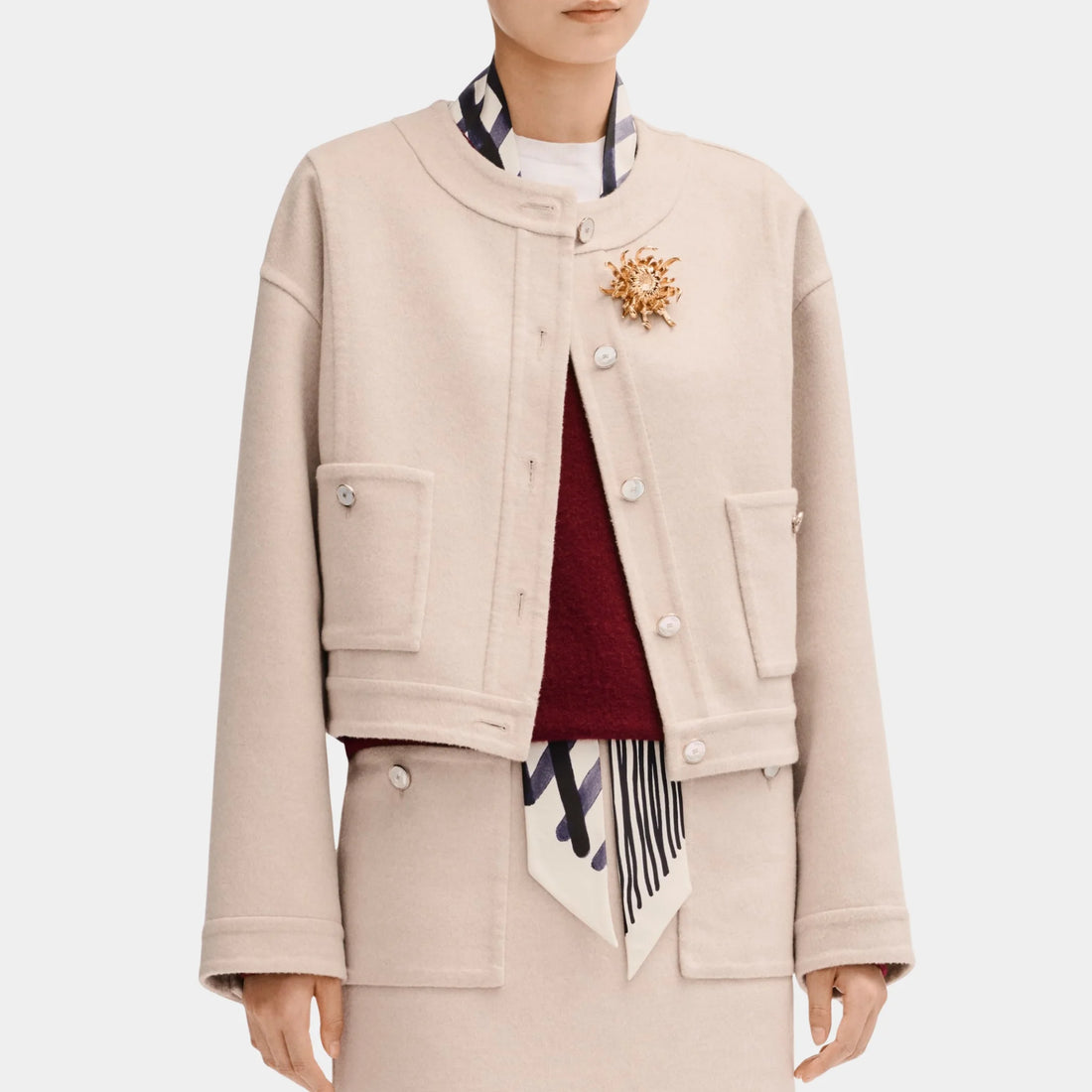 Chanel Beige Jacket in Cashmere, Front