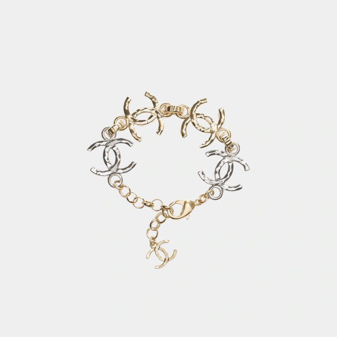 Chanel Bracelet in Gold & Silver Metal, Front