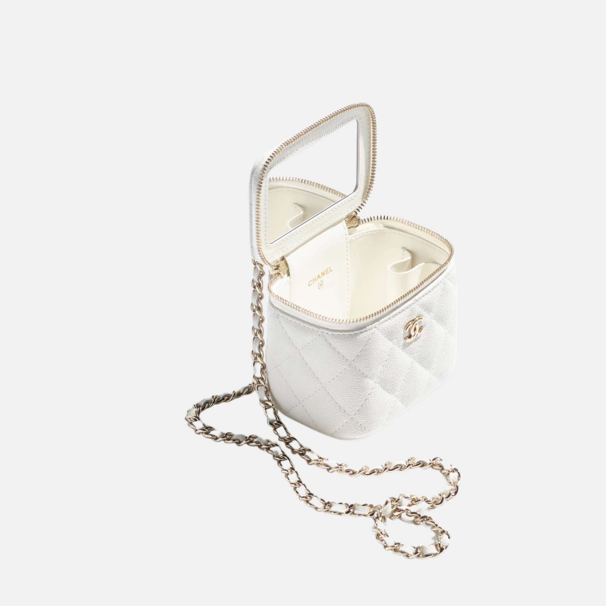 Chanel Classic Small Vanity With Chain, Inside
