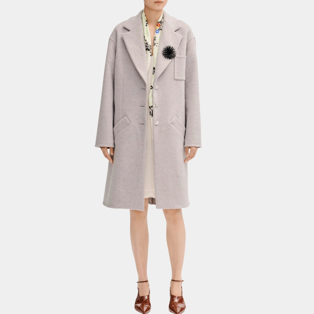 Chanel Coat in Grey Cashmere, Front