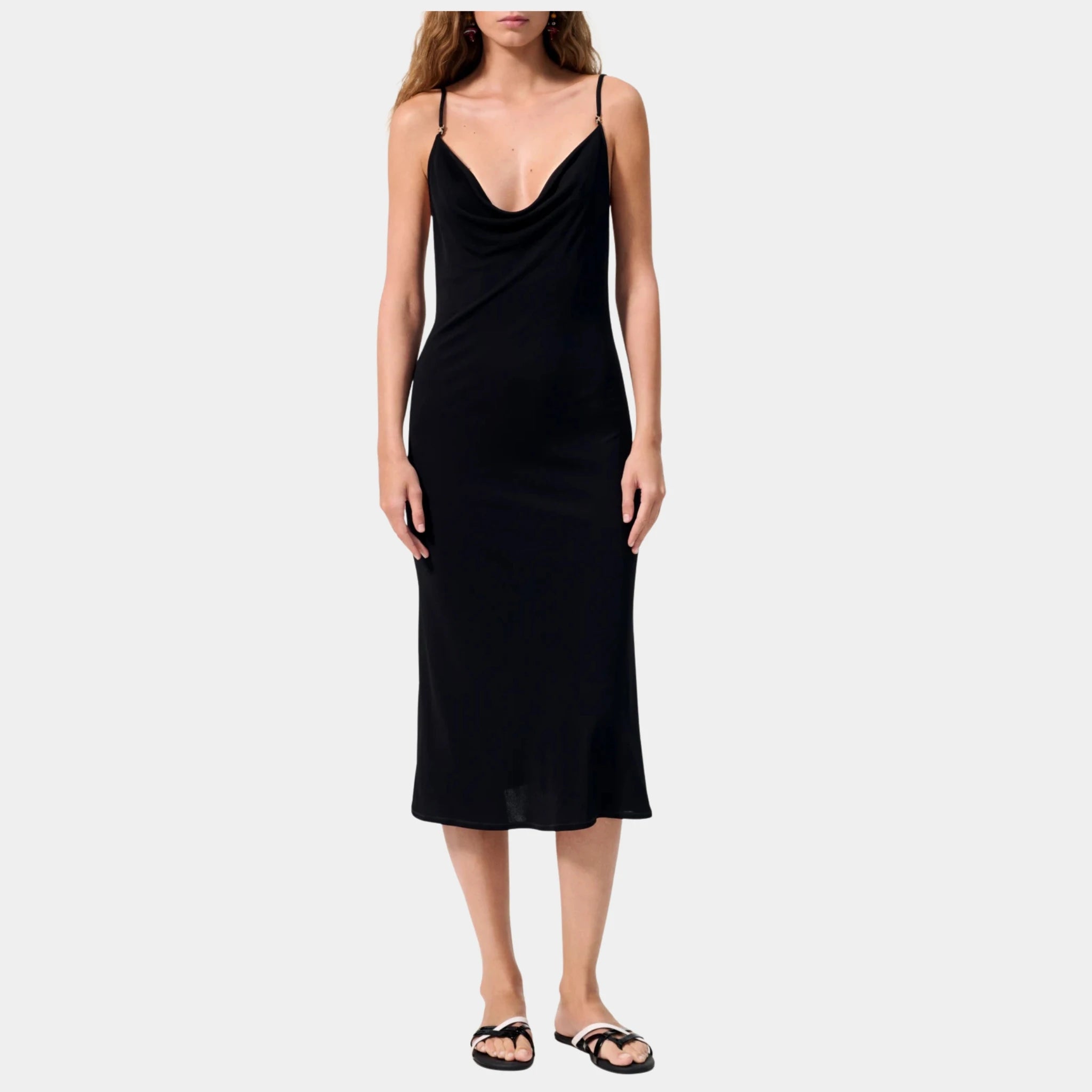 Chanel Dress in Black Mixed Fibres, Front