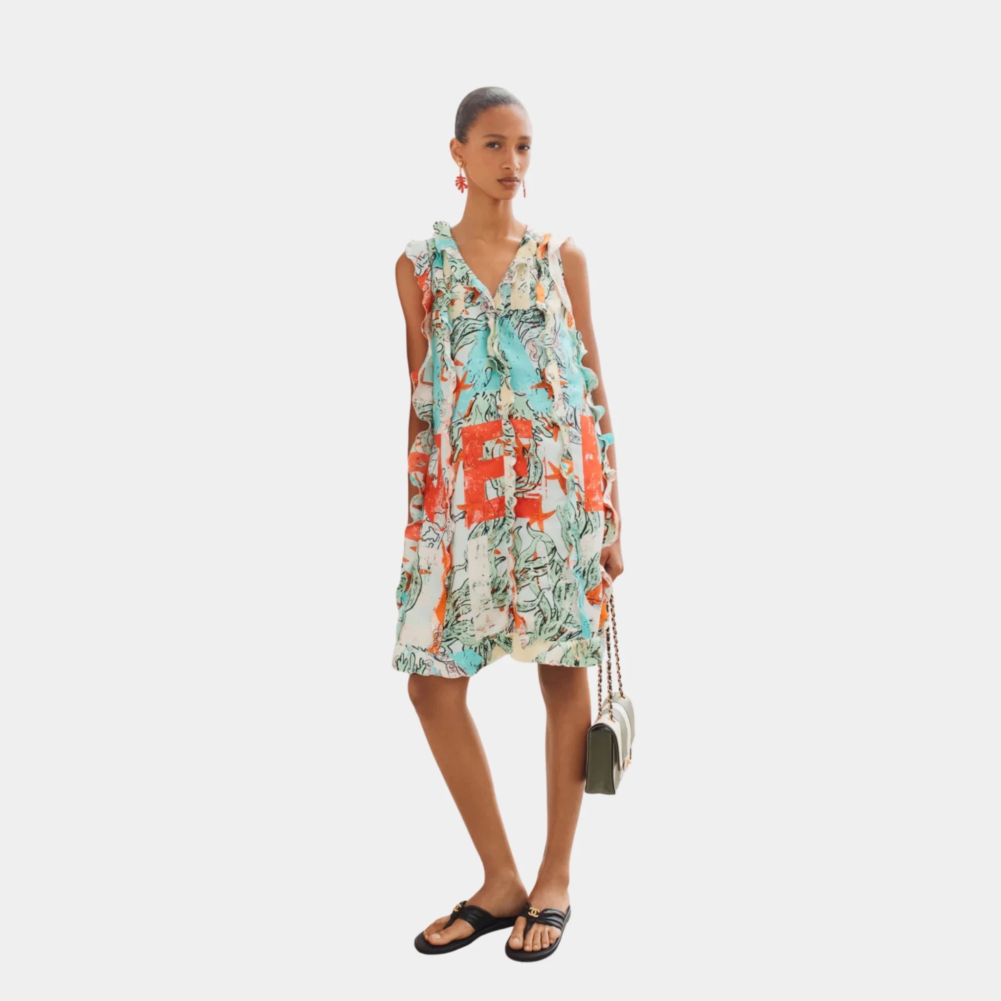 Chanel Dress in Multicolour Silk, Front