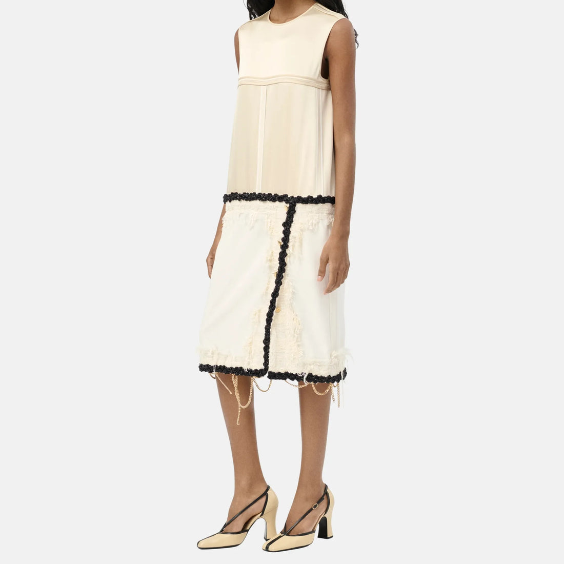 Chanel Dress Silk Wax in Ecru