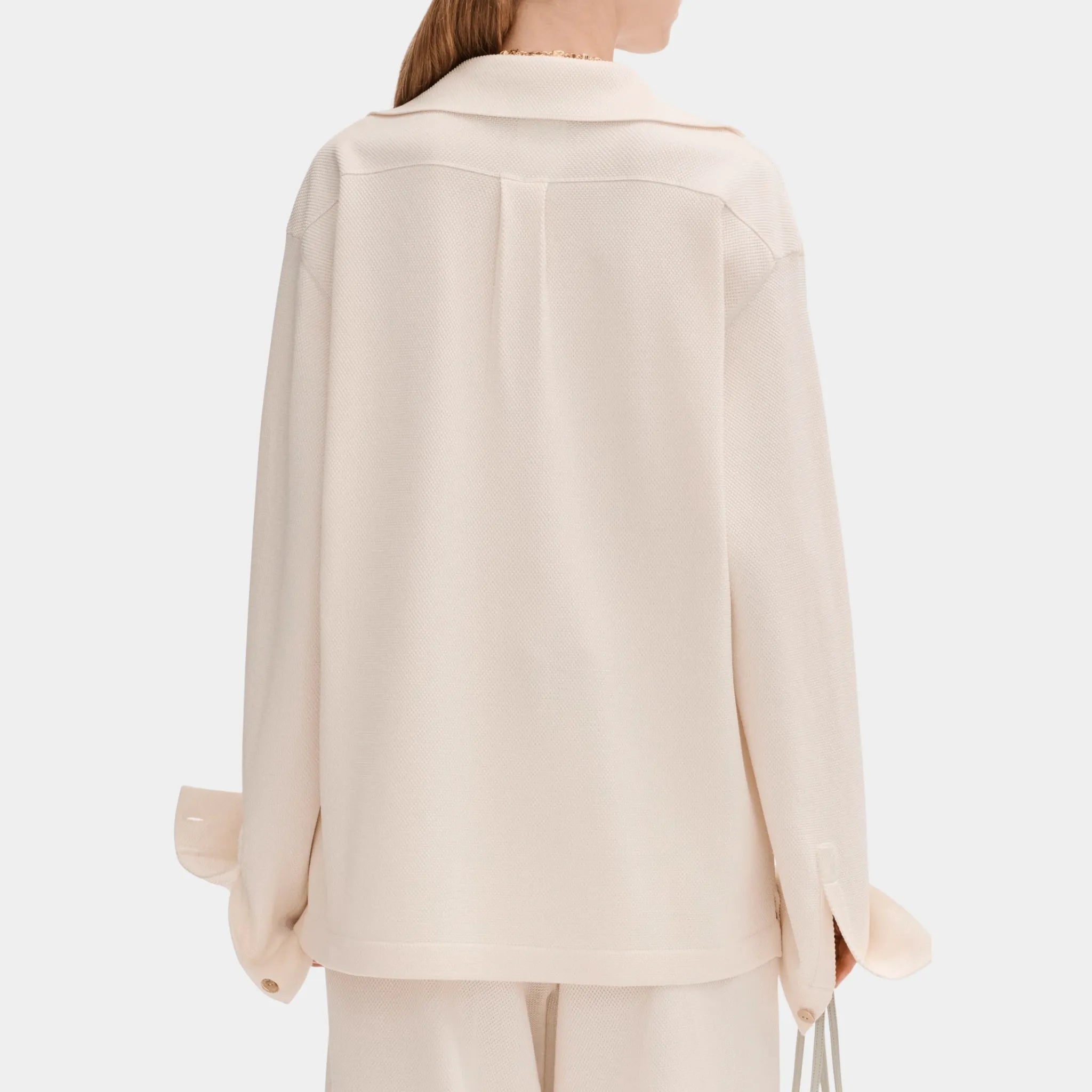 Chanel Ecru Polo in Silk and Cotton, Black