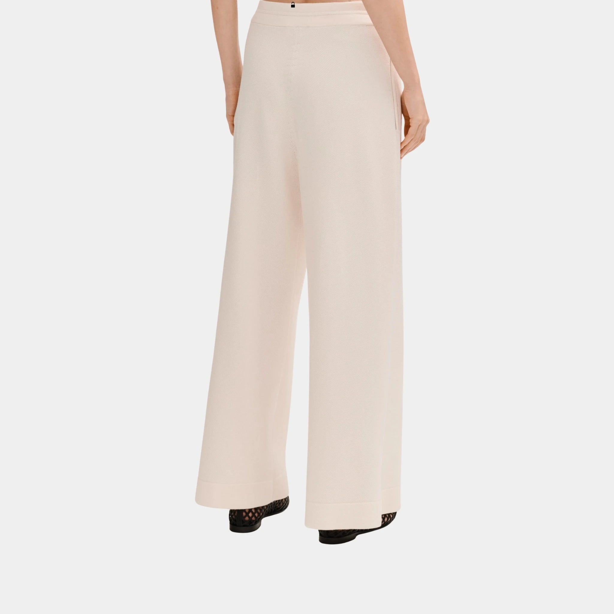 Chanel Ecru Trousers in Silk and Cotton, Back