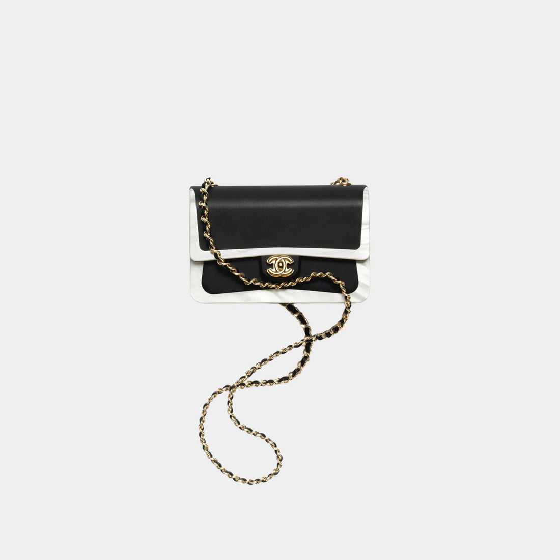 Chanel Flap Bag Minaudiere Plexi & Gold-Tone Metal