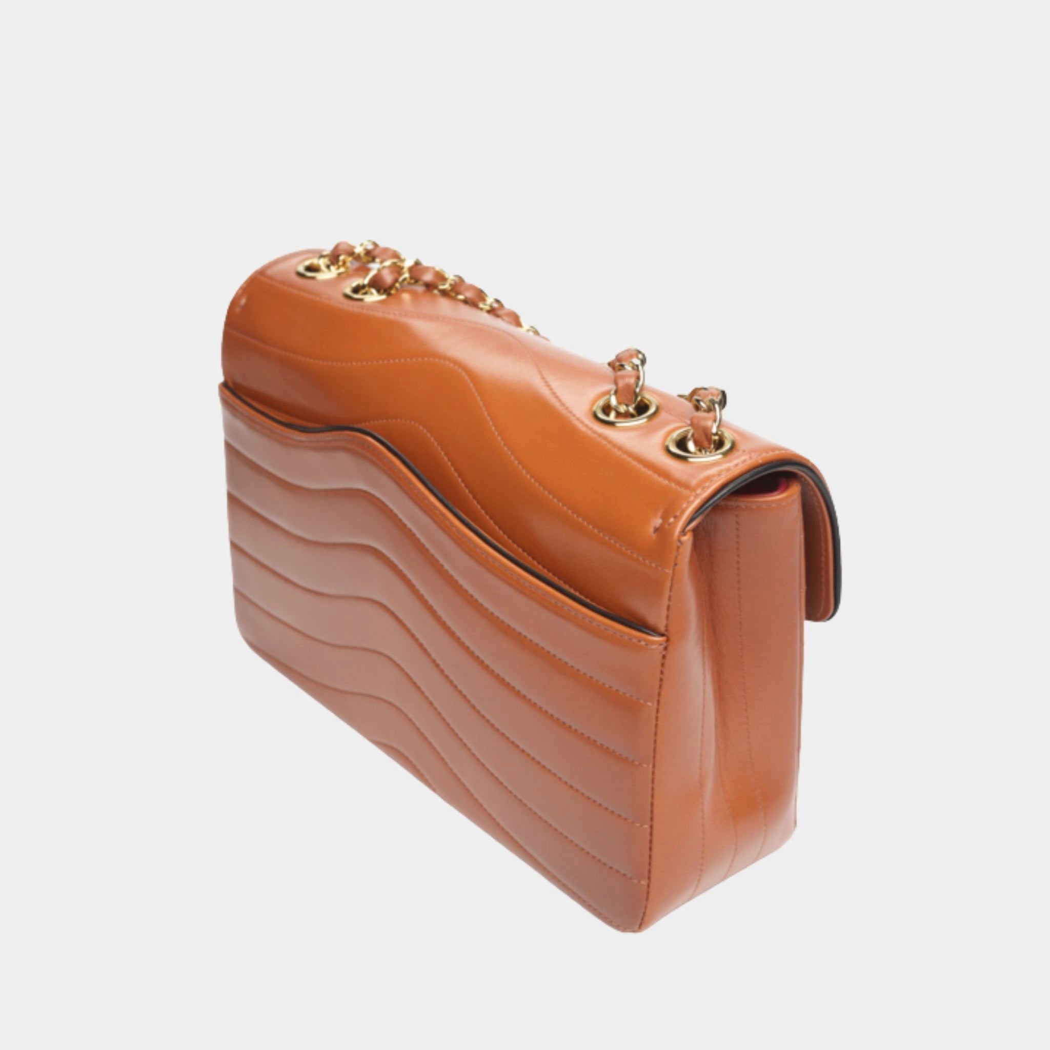 Flap Bag Patinated Lambskin & Gold-Tone Metal