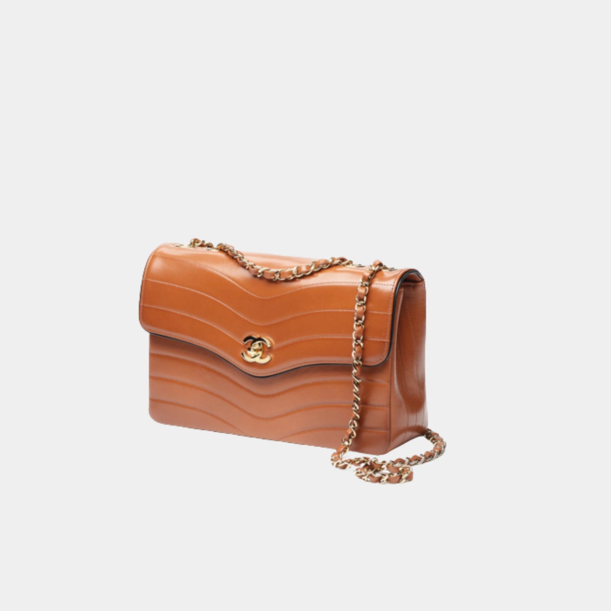 Flap Bag Patinated Lambskin & Gold-Tone Metal