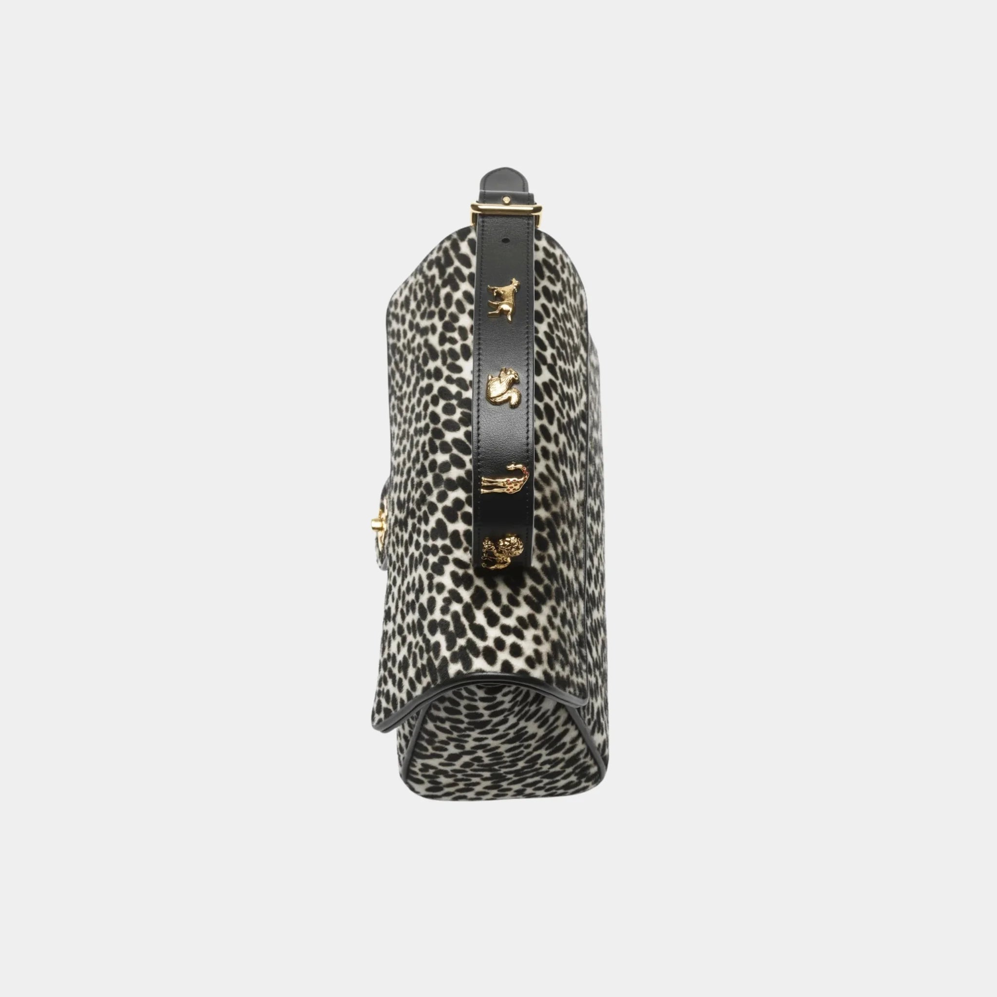 Chanel Flap Bag With Top Handle in White & Black Lambskin, Top