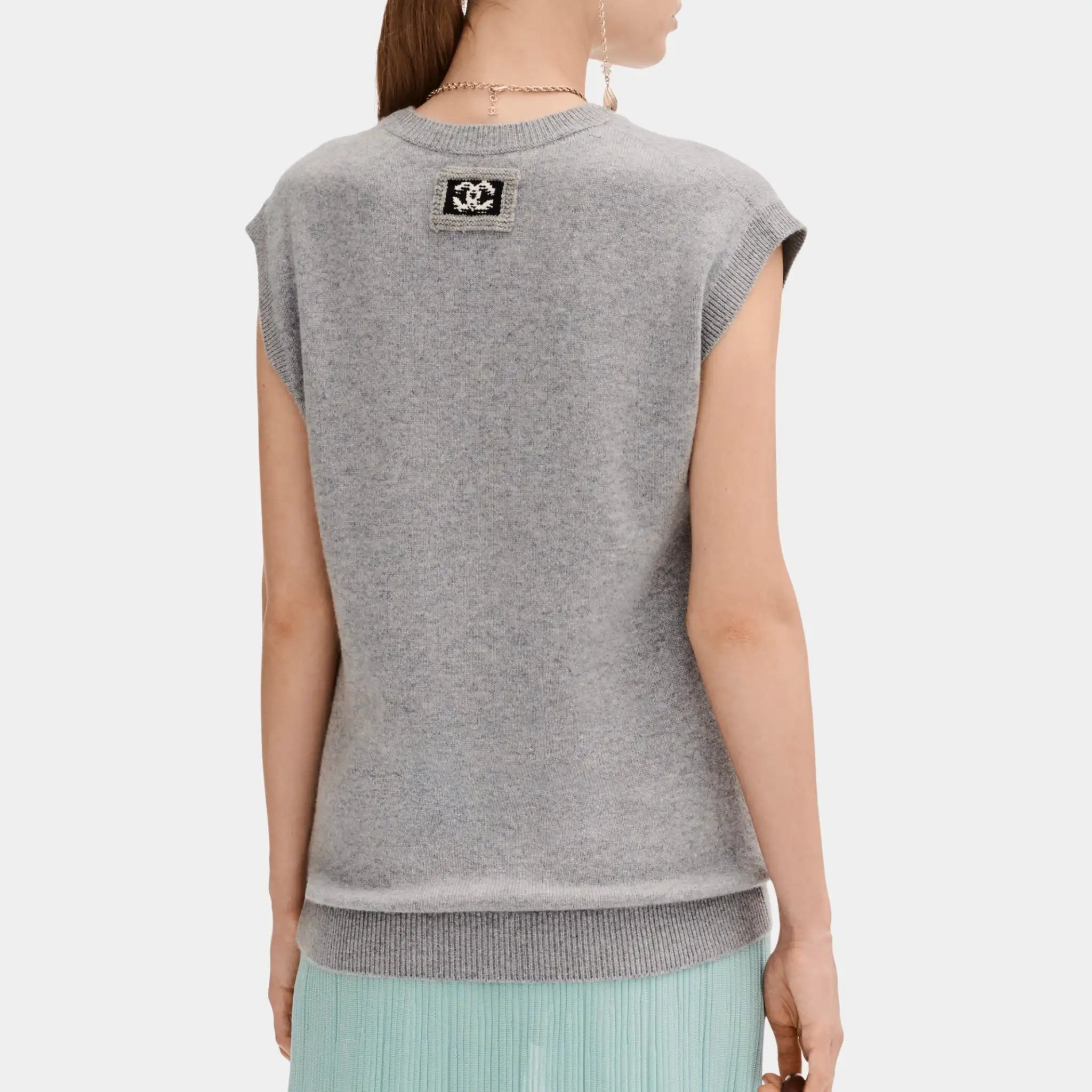 Chanel Grey Sweater in Cashmere, Back