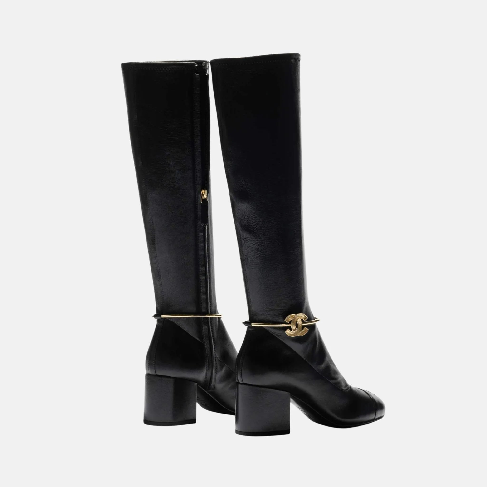Chanel High Boots in Stretch Lambskin and Lambskin, Back