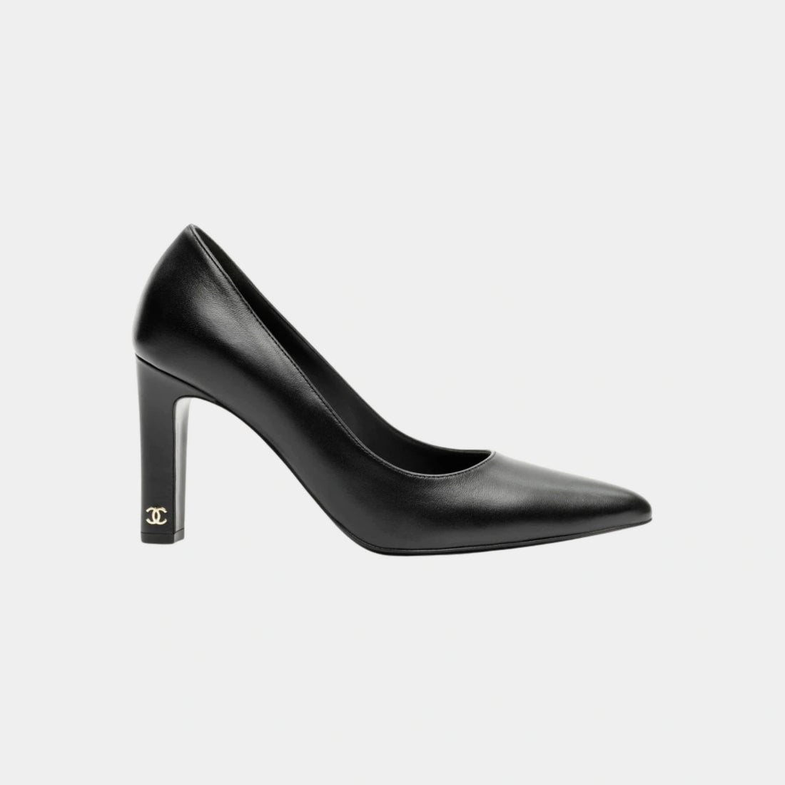 Chanel High Heels Lamb Black