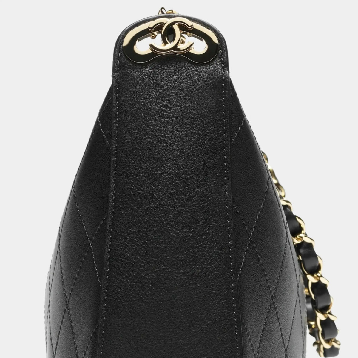 Chanel Hobo Bag Lamb Calf & Gold-Plated Metal Black