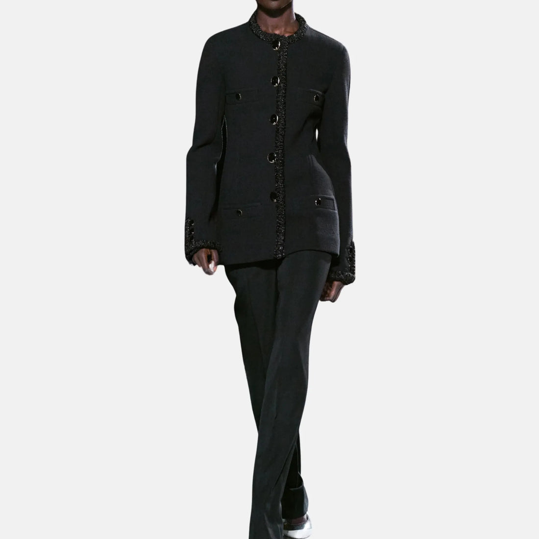 Jacket Crepe Wool in Black