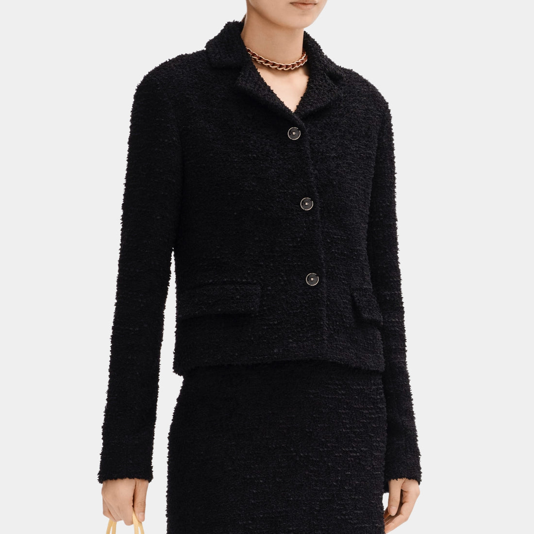 Chanel Jacket in Black Tweed, Front