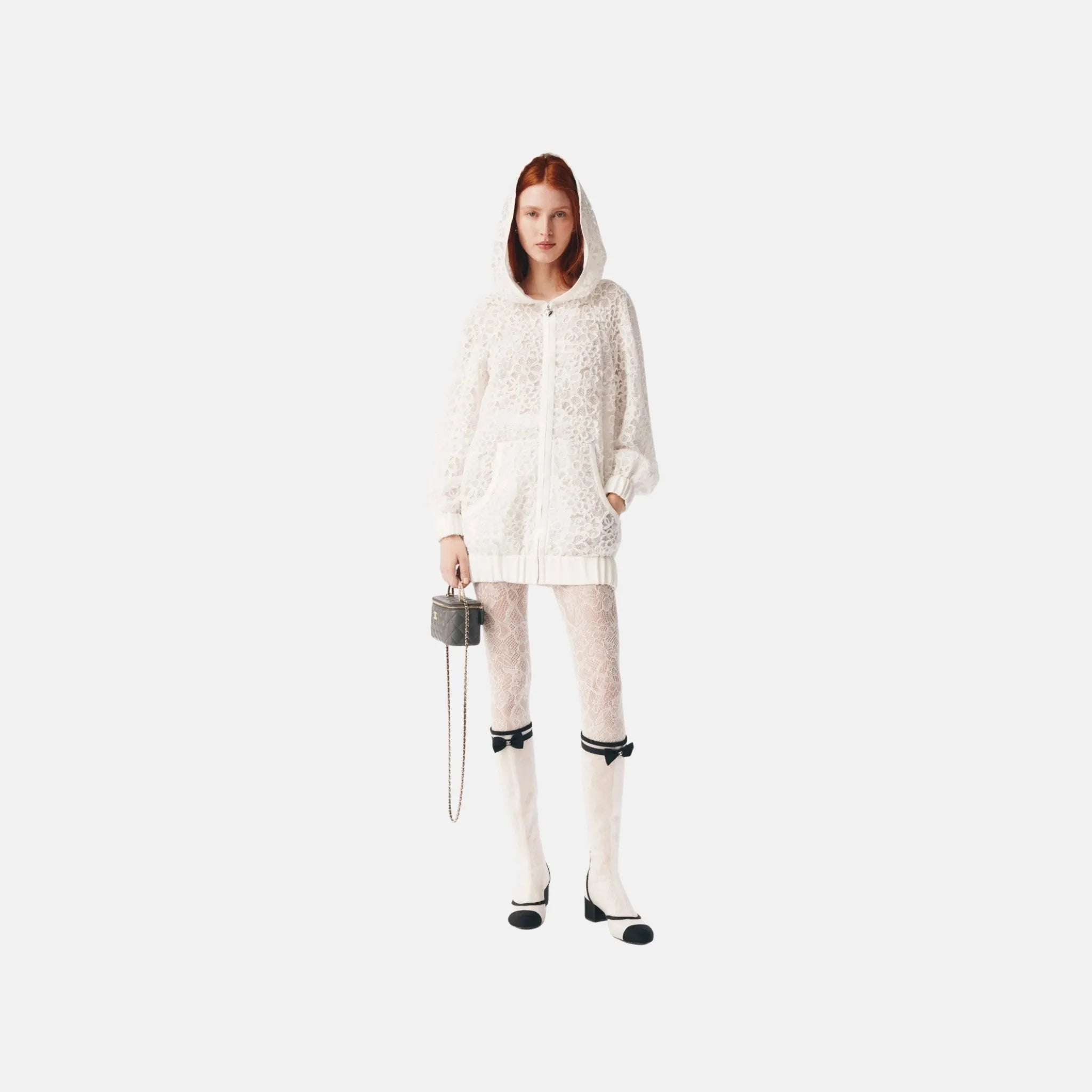 Chanel Jacket in Embroidered Cotton Lace, Front