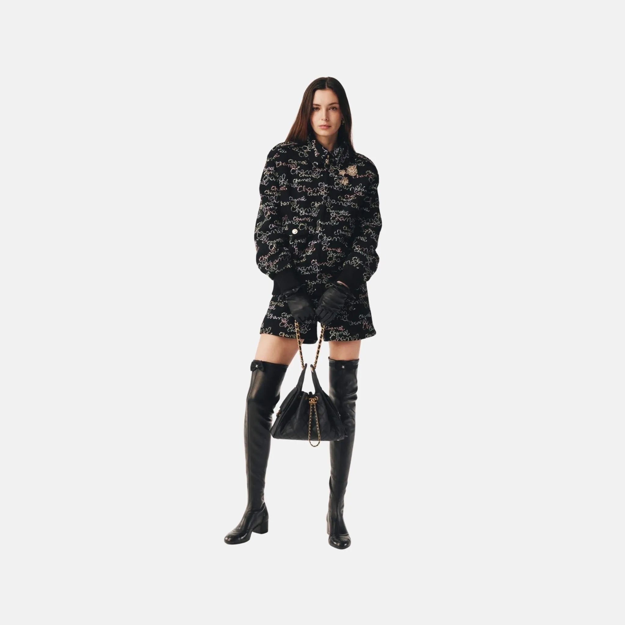Chanel Jacket in Embroidered Wool Crepe, Front