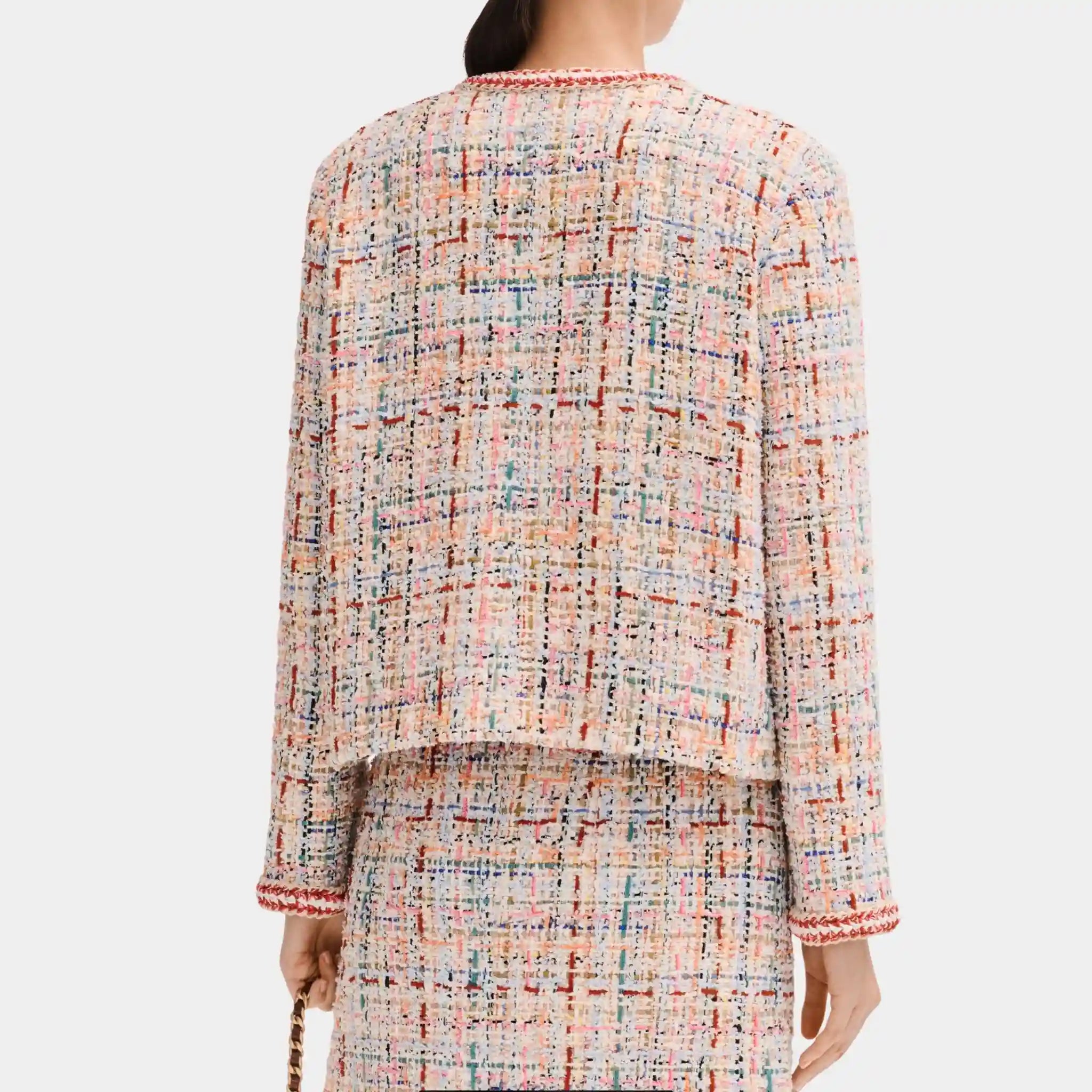 Chanel Jacket in Multicolor Cotton Tweed, Back