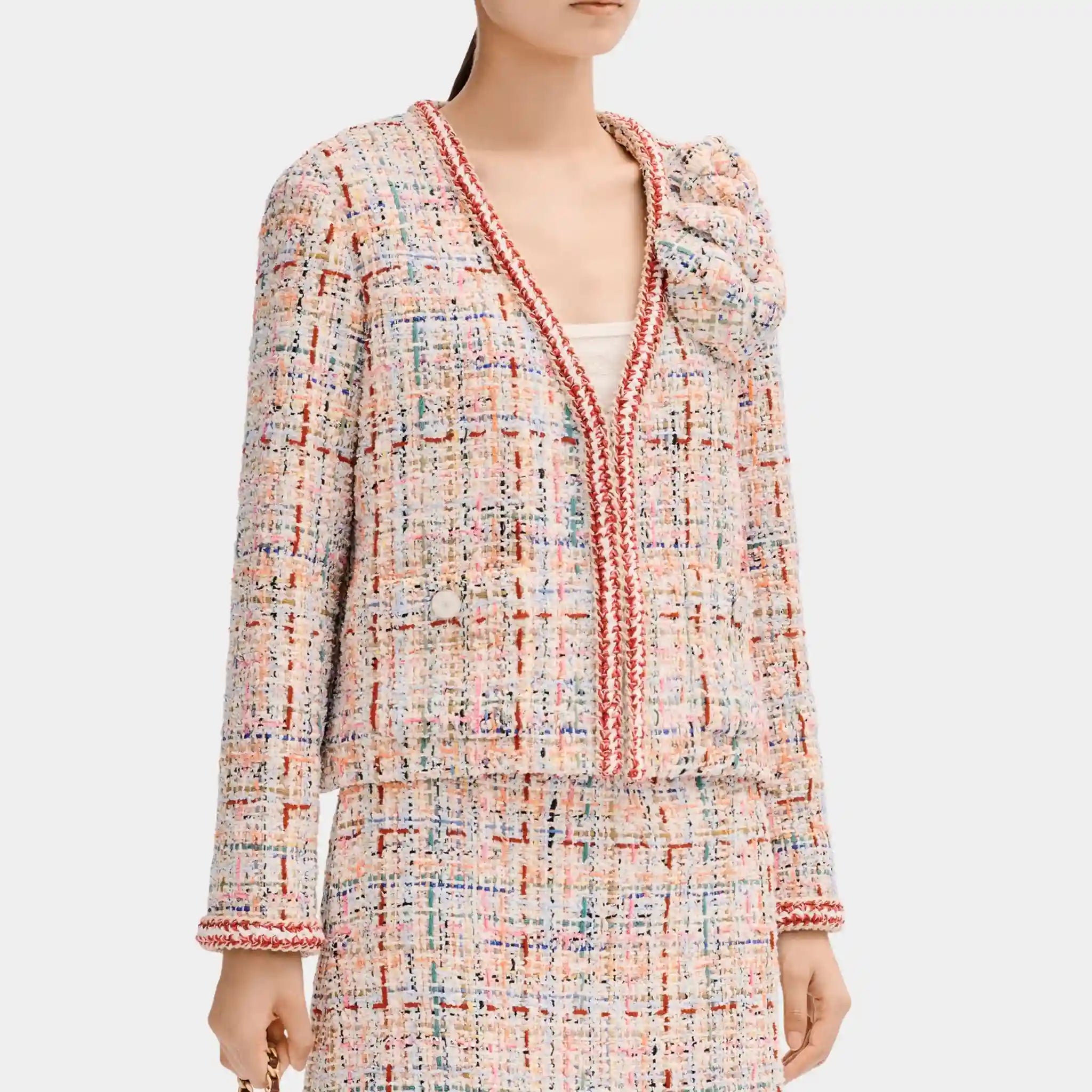Chanel Jacket in Multicolor Cotton Tweed, Front