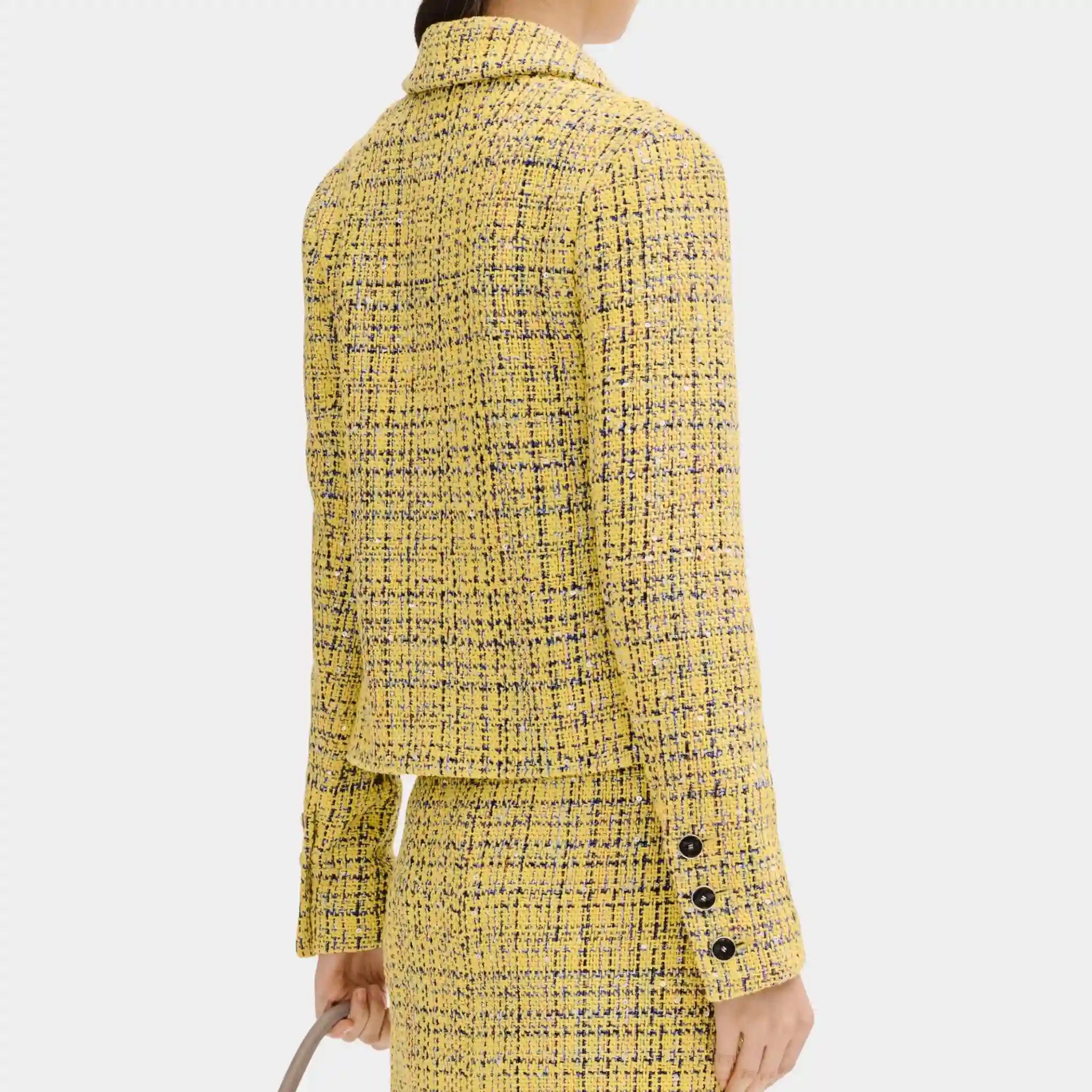 Chanel Jacket in Yellow Cotton Tweed, Back