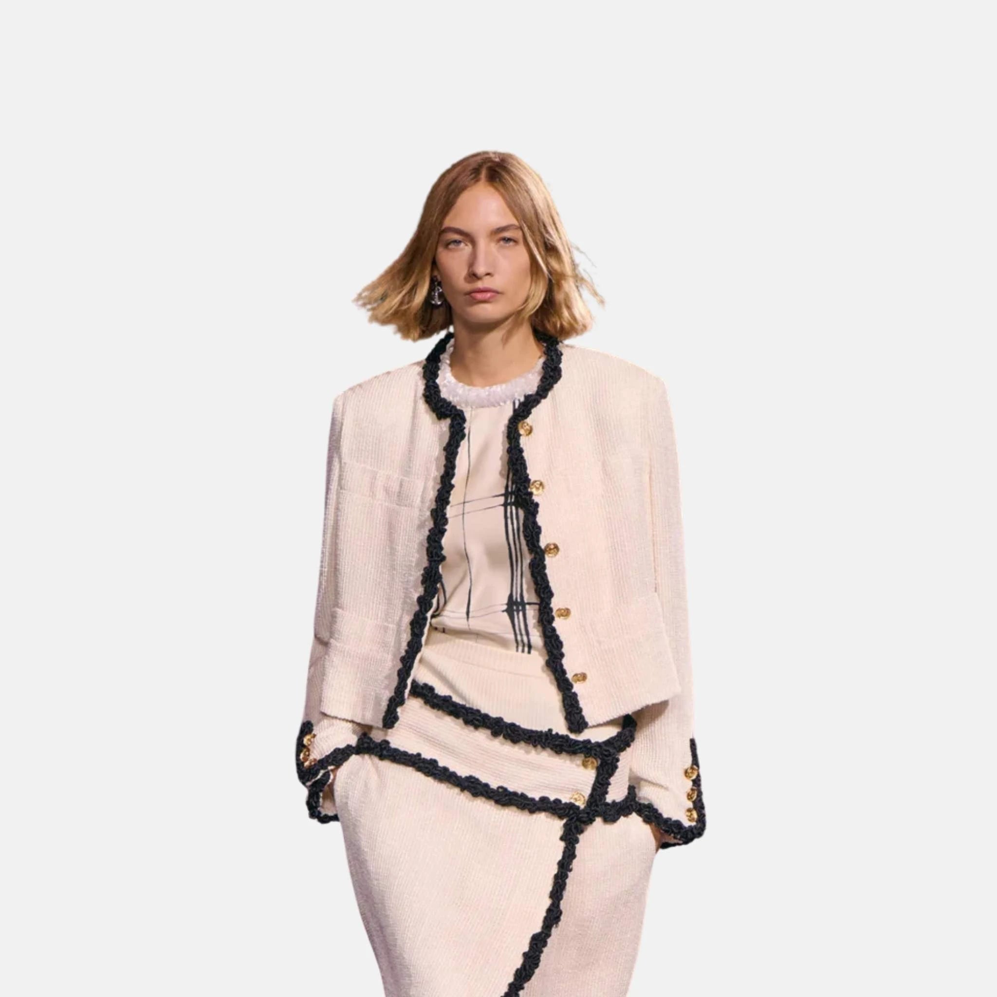 Jacket Tweed Black White