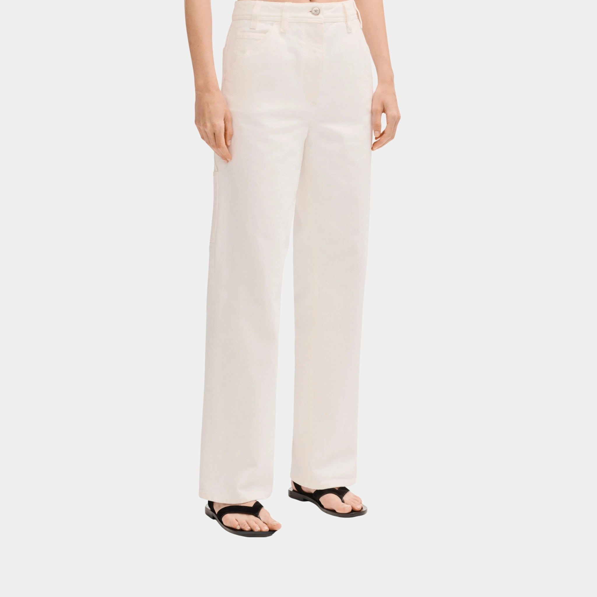 Chanel Jeans in White Washed Out Denim, Front