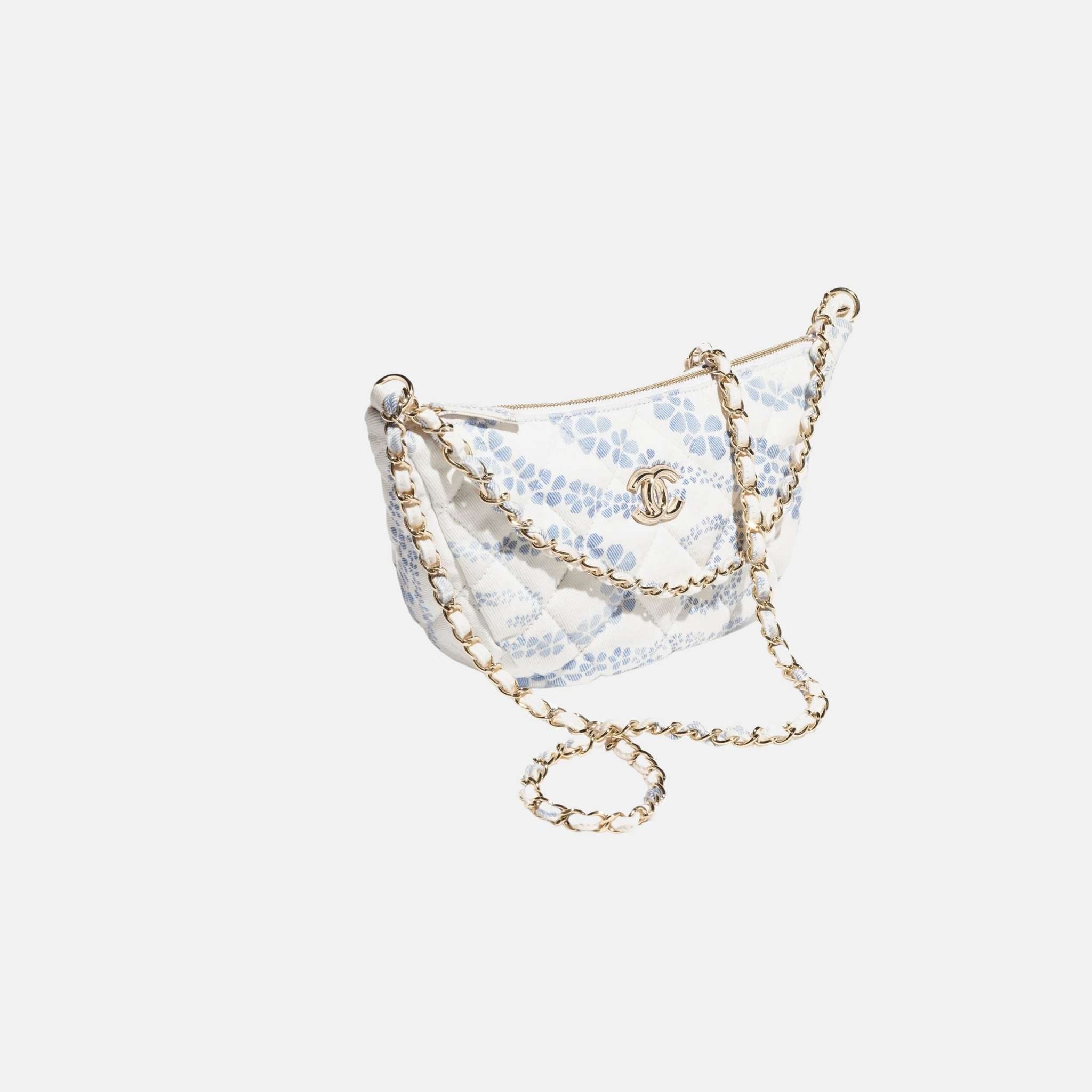 Chanel Large Hobo Bag From Coco Beach 2025 Collection, White, Front